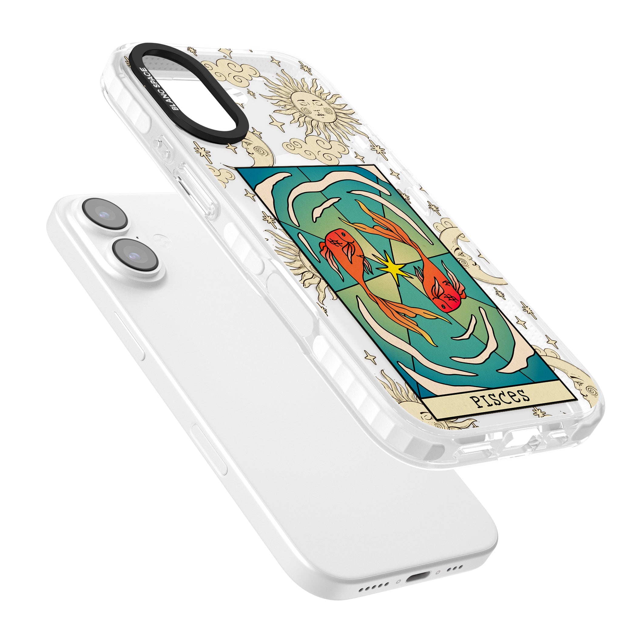 Celestial Zodiac Pisces iPhone 17 Impact Pro Clear Phone Case Colours