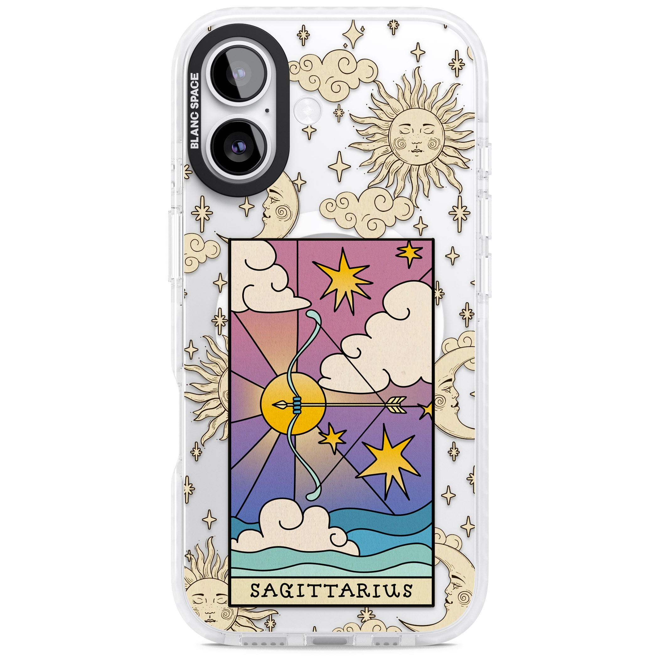 Celestial Zodiac Sagittarius iPhone 17 Impact Pro Clear Phone Case