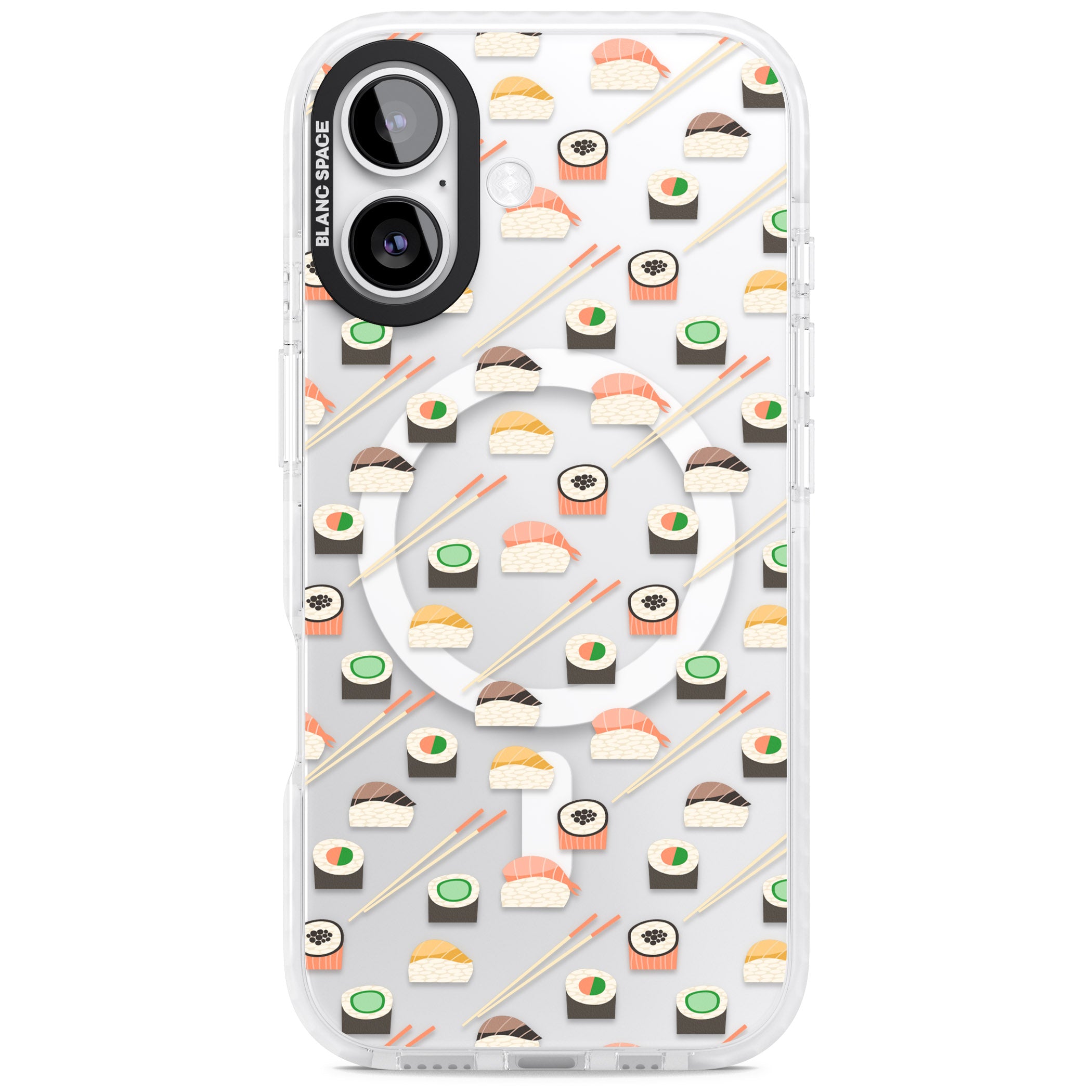 Sushi & Chopsticks Pattern iPhone 17 Impact Pro Clear Phone Case