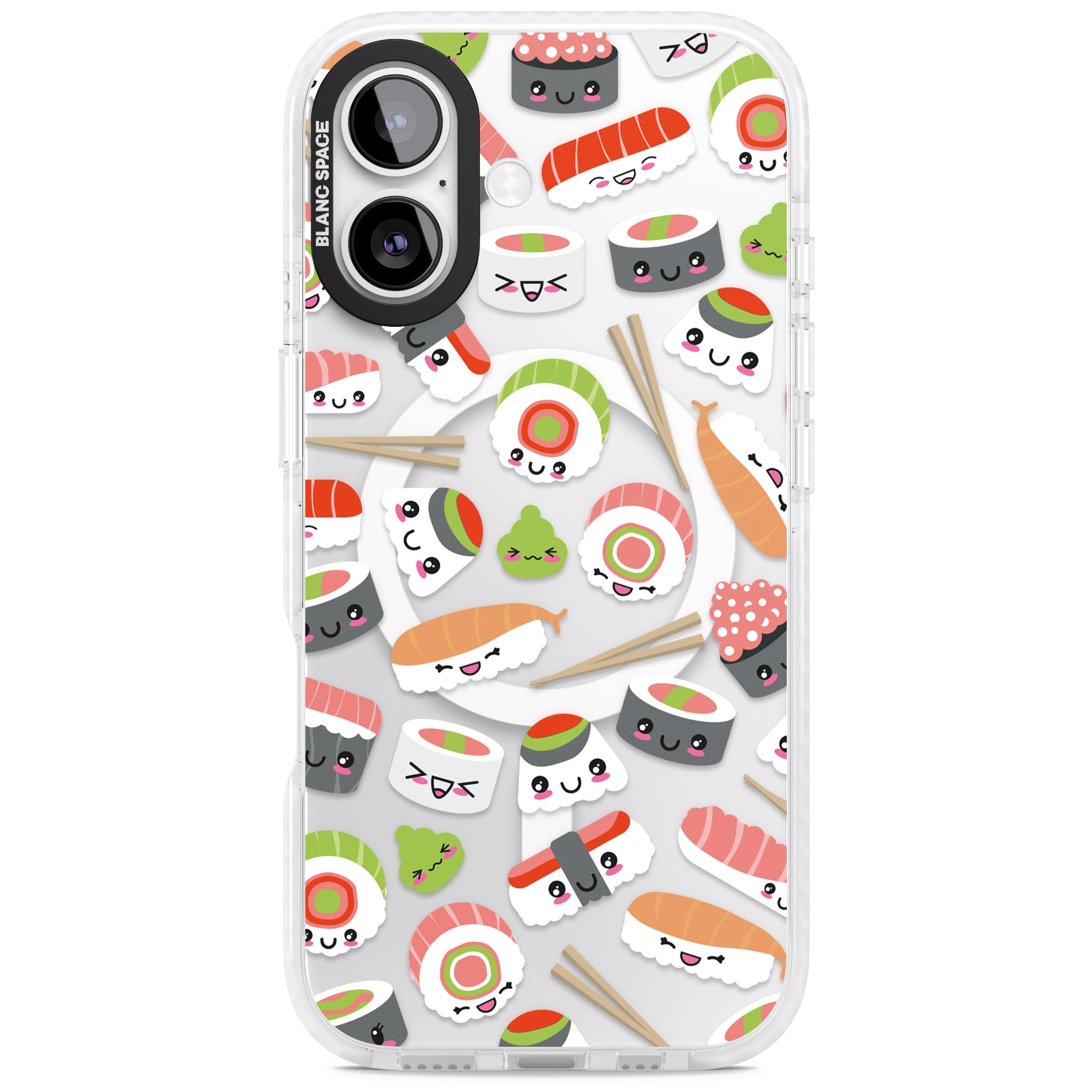 Kawaii Sushi Party iPhone 17 Impact Pro Clear Phone Case