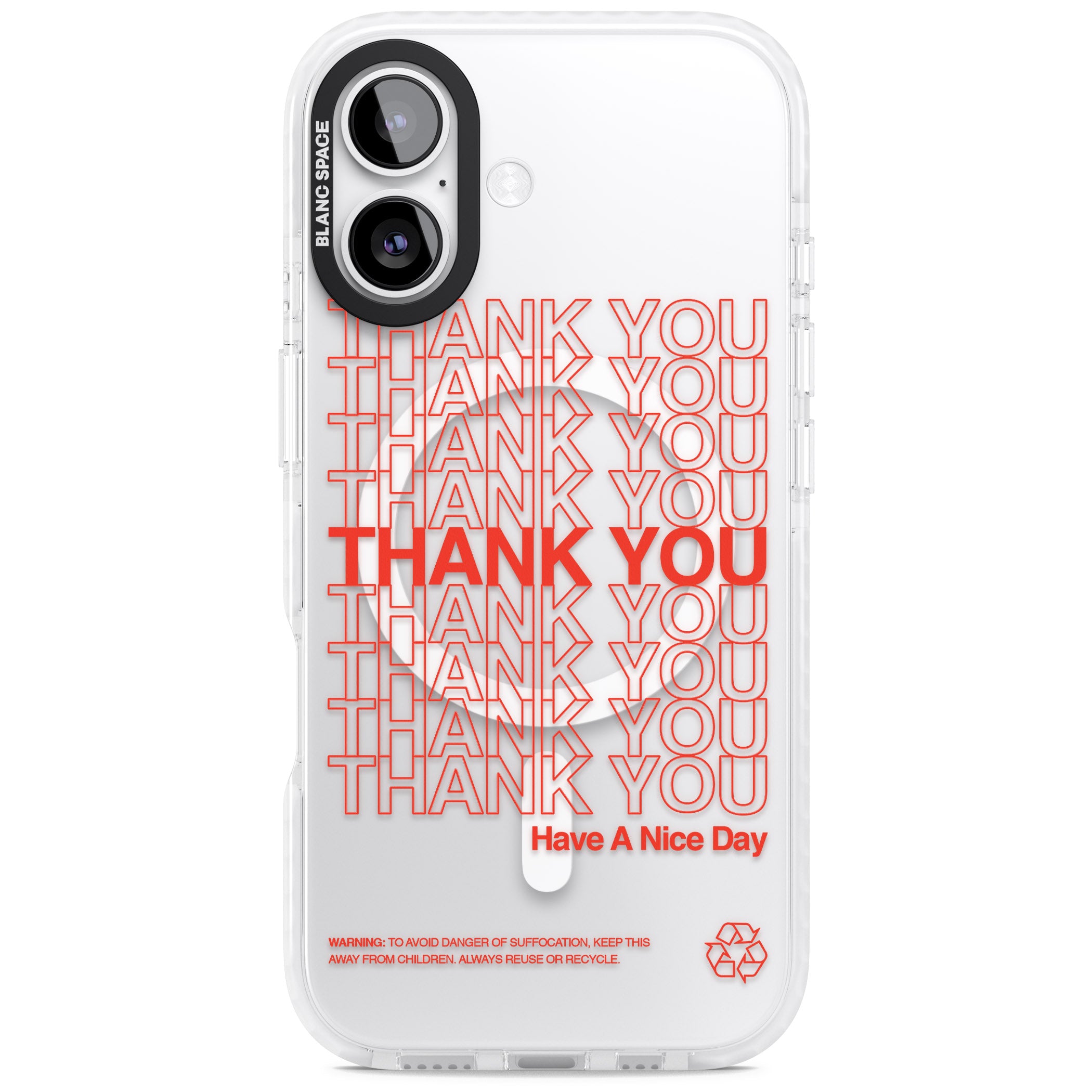 Thank You Have A Nice Day iPhone 17 Impact Pro Clear Phone Case