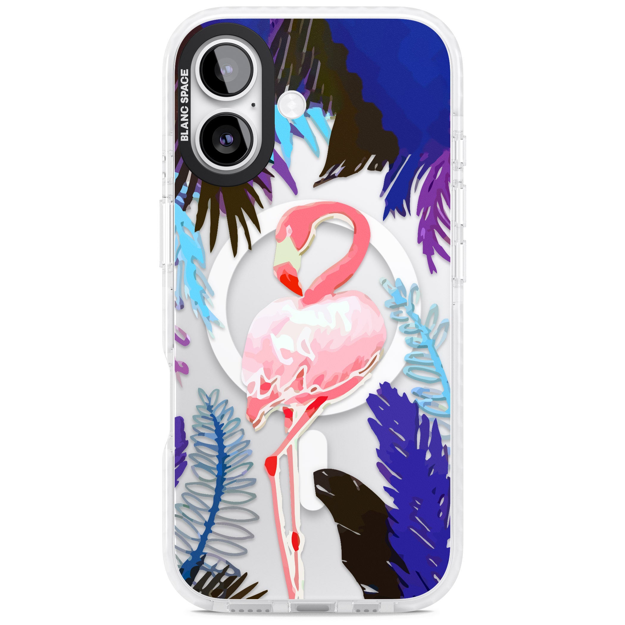 Tropical Flamingo iPhone 17 Impact Pro Clear Phone Case