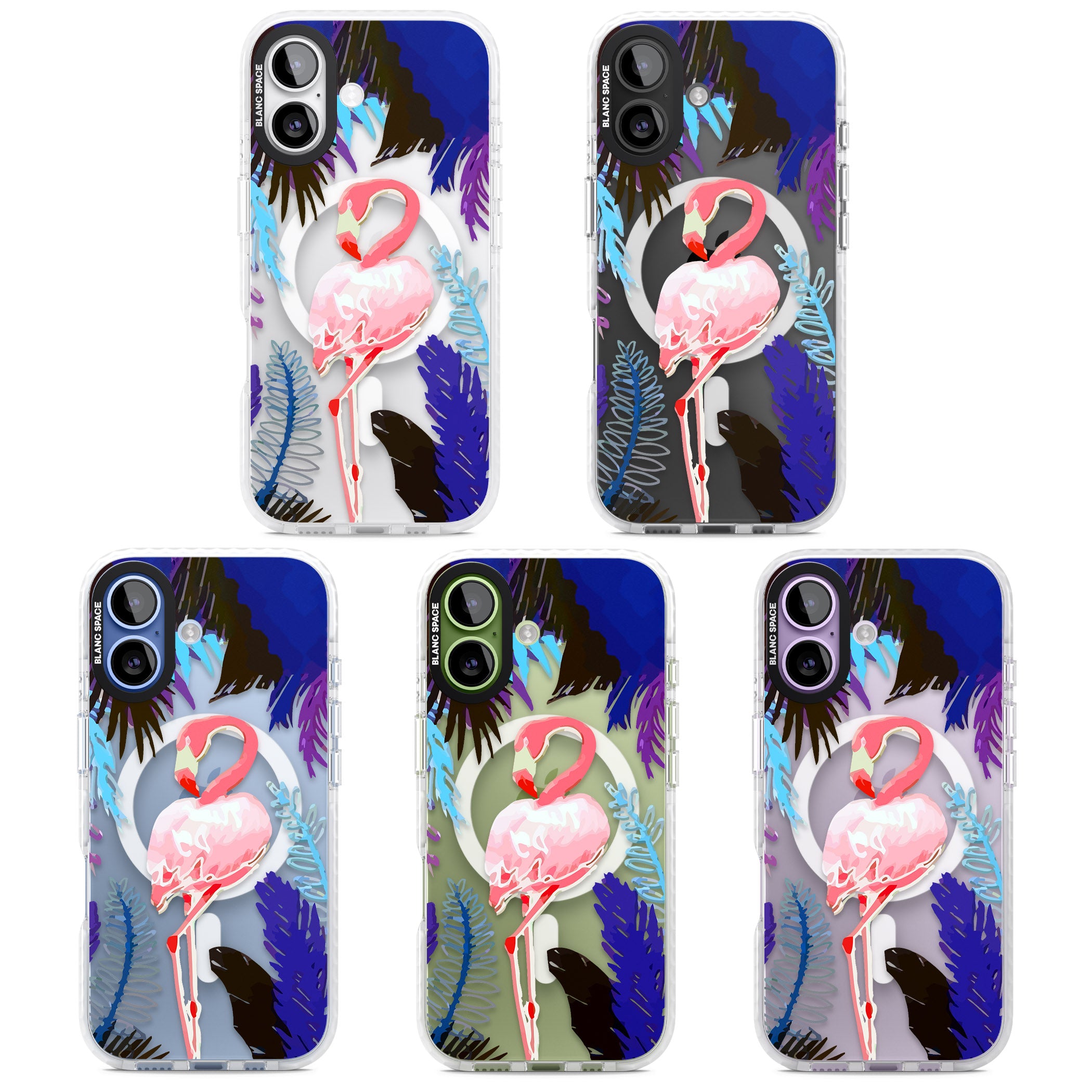 Tropical Flamingo iPhone 17 Impact Pro Clear Phone Case APT Impact Protection