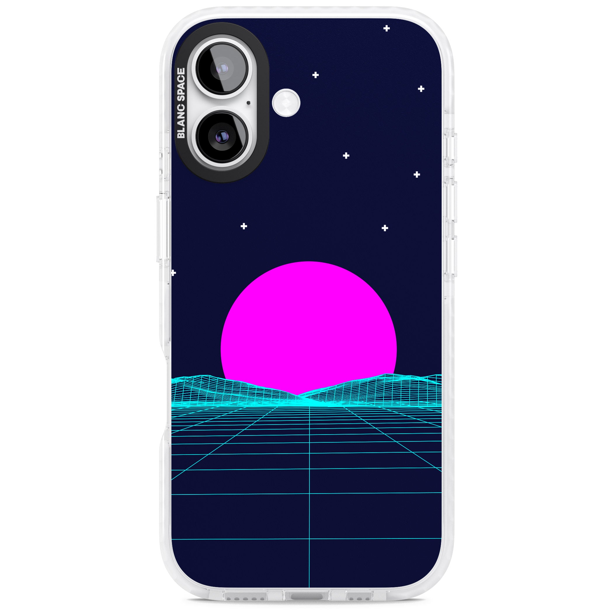 Miami Sunset Vaporwave iPhone 17 Impact Pro Clear Phone Case