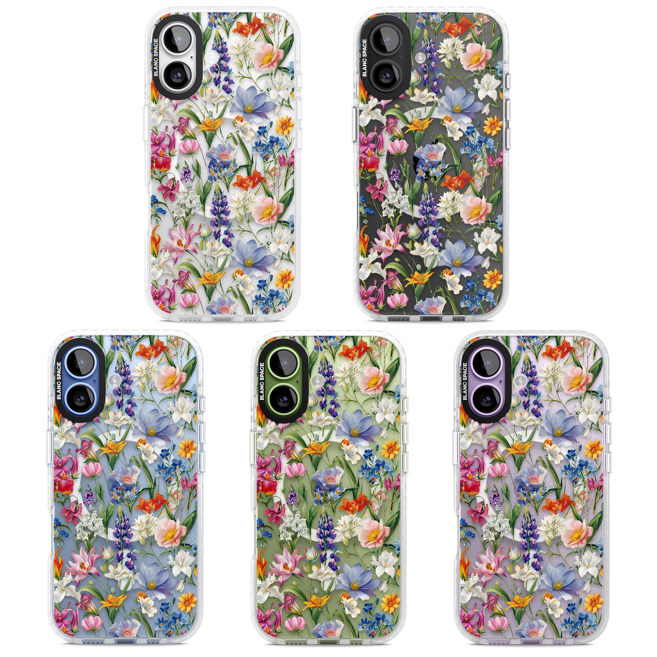 Vintage Wildflowers iPhone 17 Impact Pro Clear Phone Case APT Impact Protection