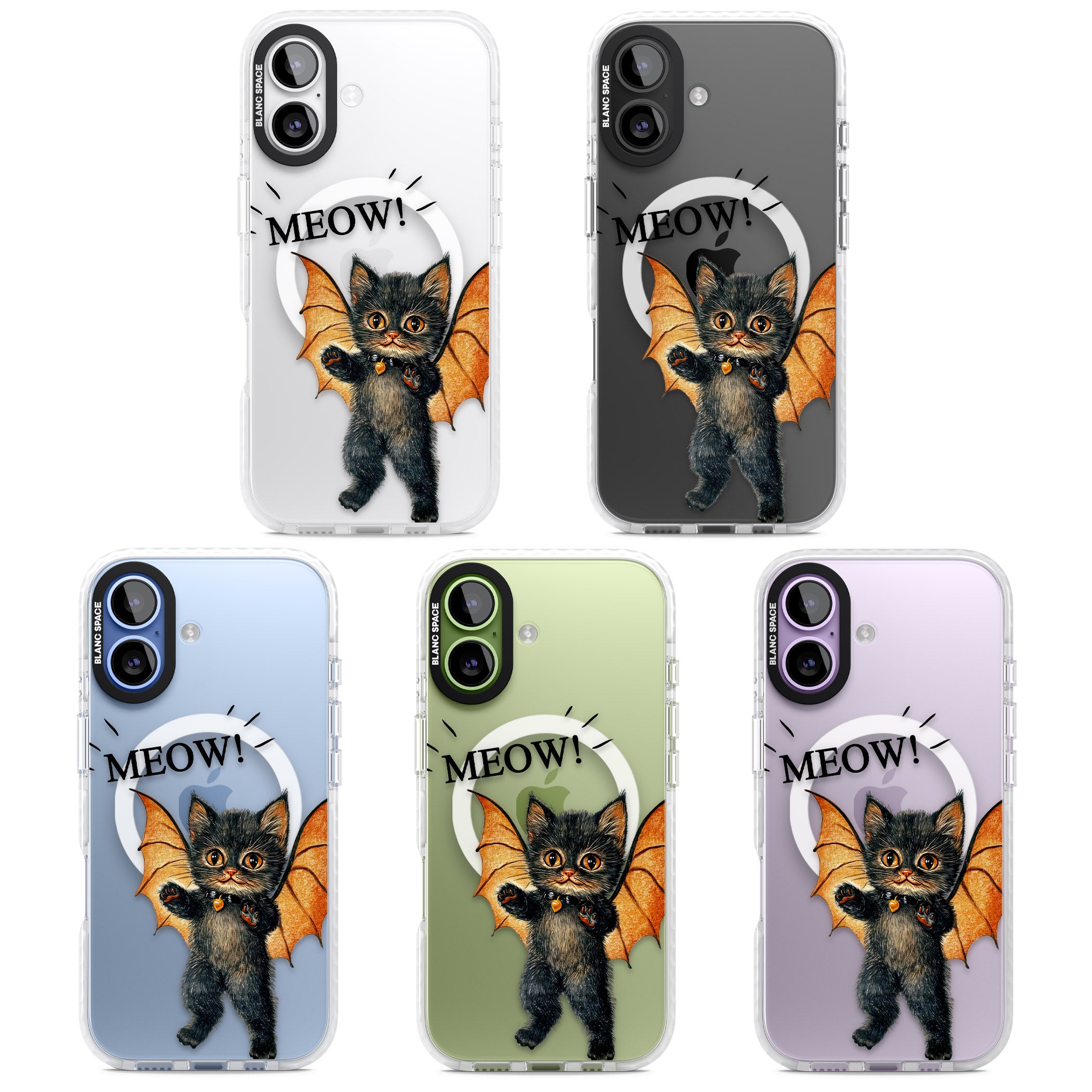 Meow iPhone 17 Impact Pro Clear Phone Case APT Impact Protection