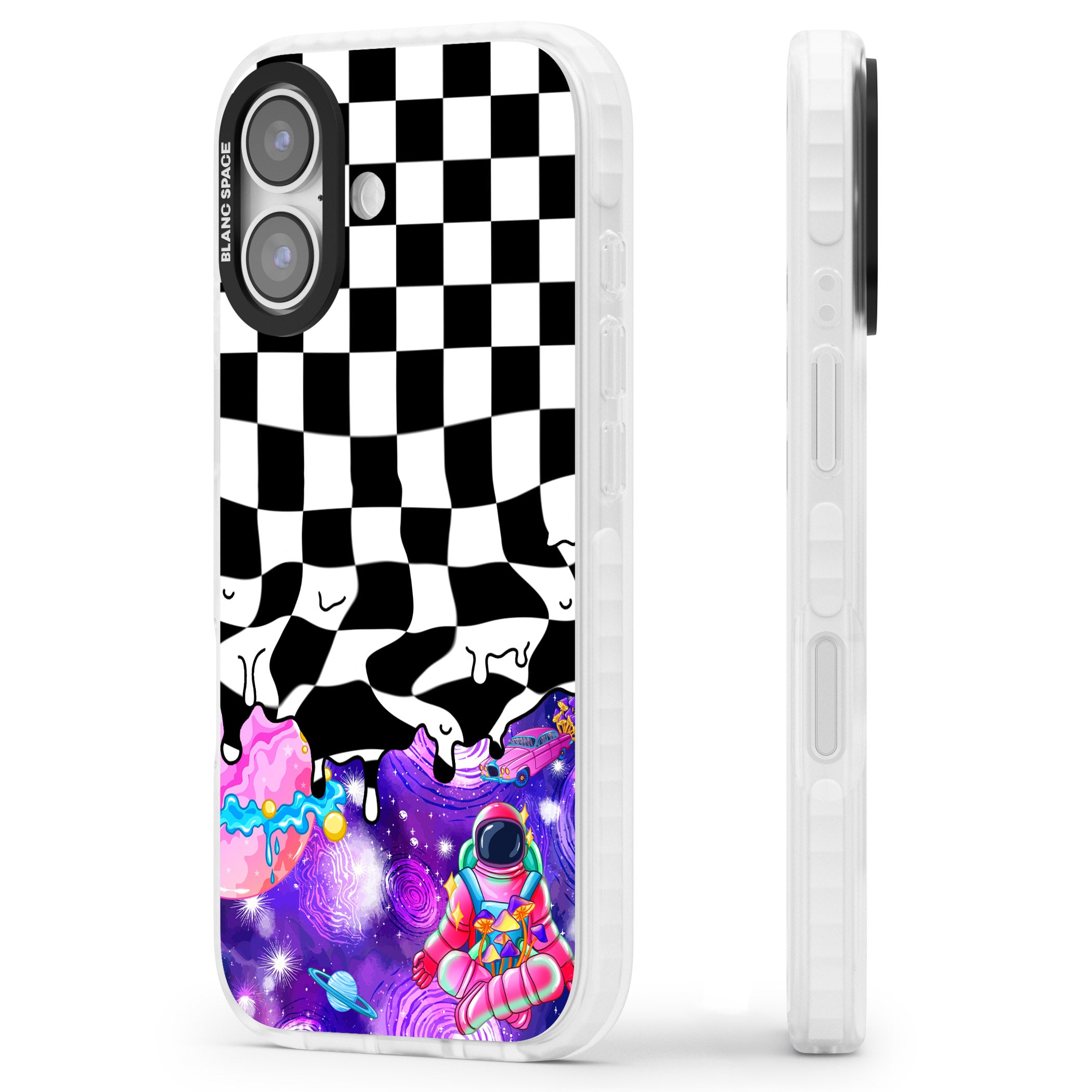 Washed Out iPhone 17 Impact Pro Clear Phone Case Side Profile