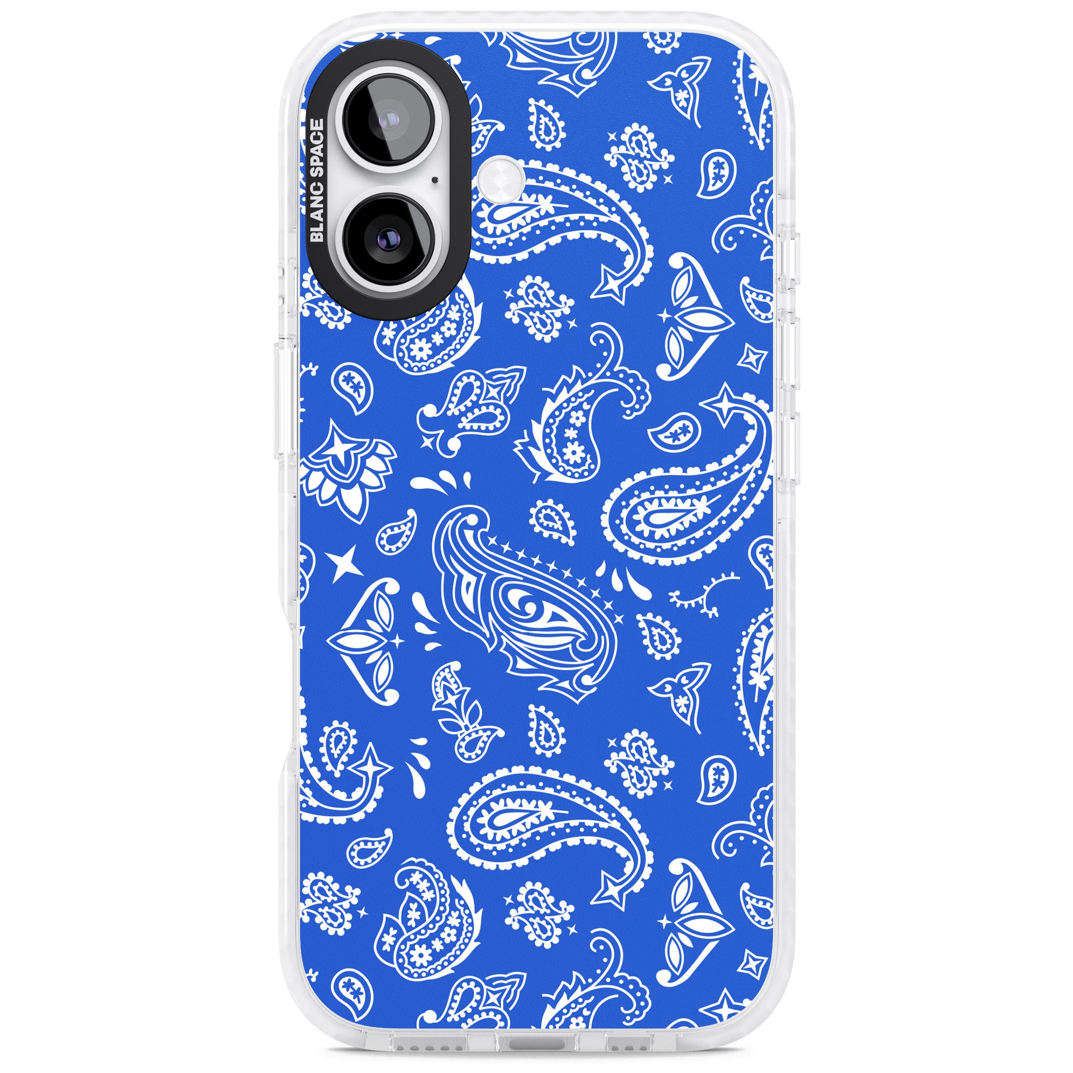 Blue Bandana iPhone 17 Impact Pro Clear Phone Case