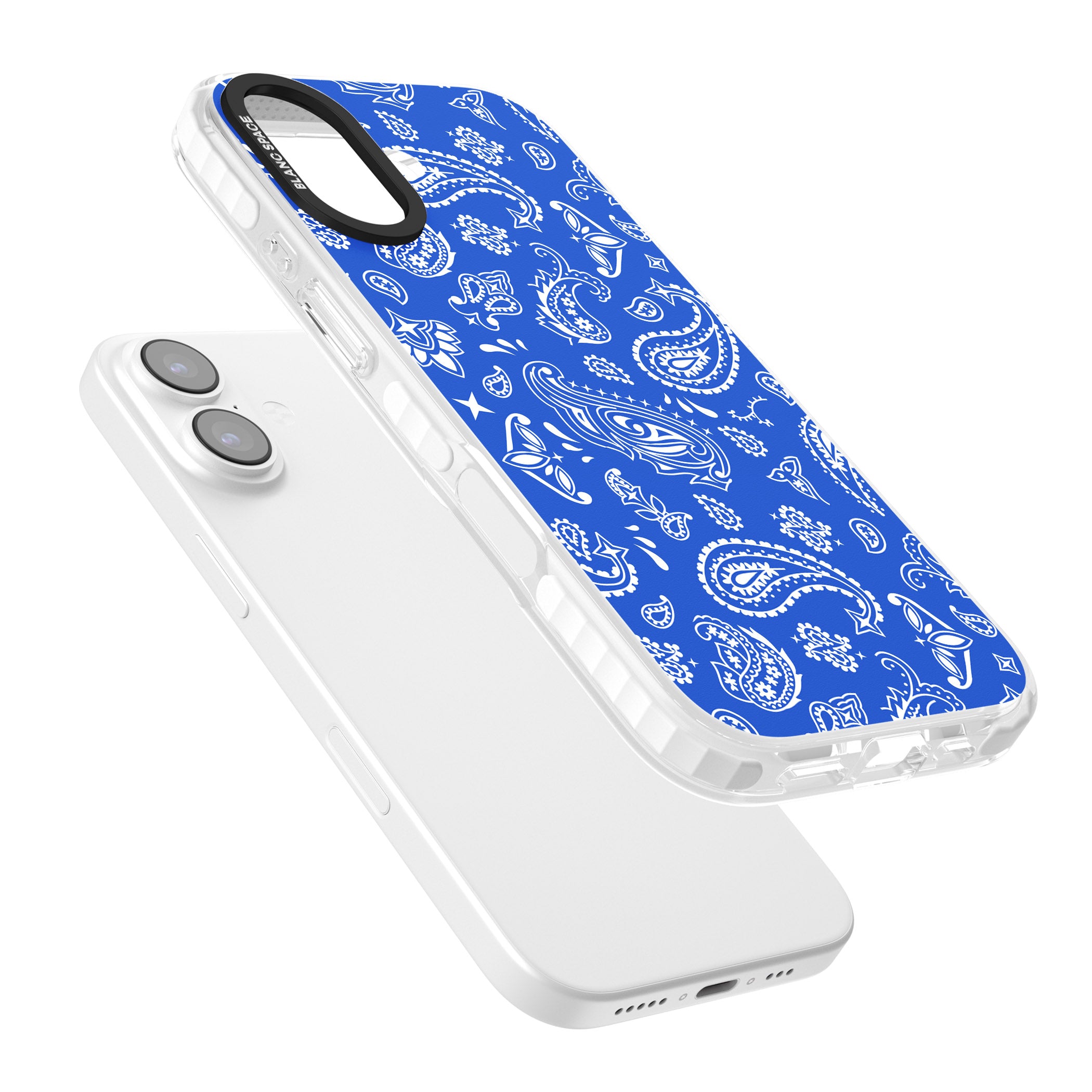 Blue Bandana iPhone 17 Impact Pro Clear Phone Case Colours