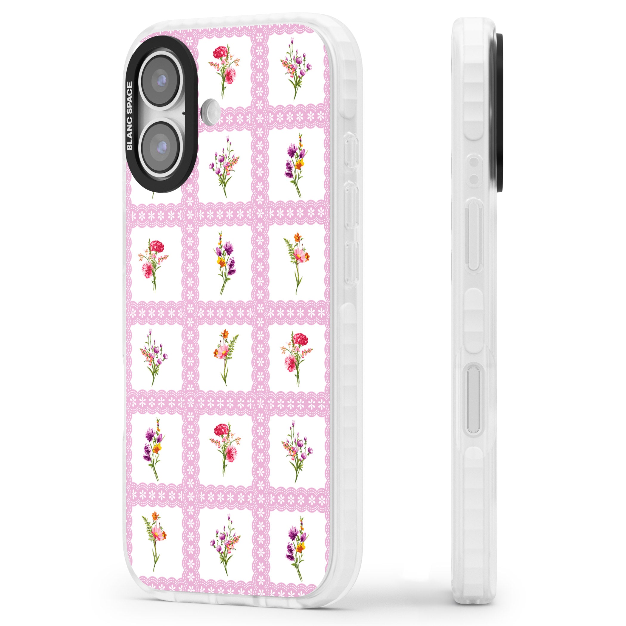 Wildflower Windows iPhone 17 Impact Pro Clear Phone Case Side Profile