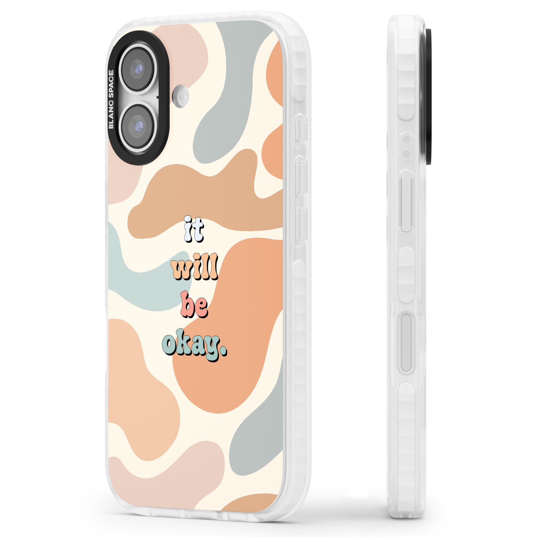 It Will Be Okay iPhone 17 Impact Pro Clear Phone Case Side Profile