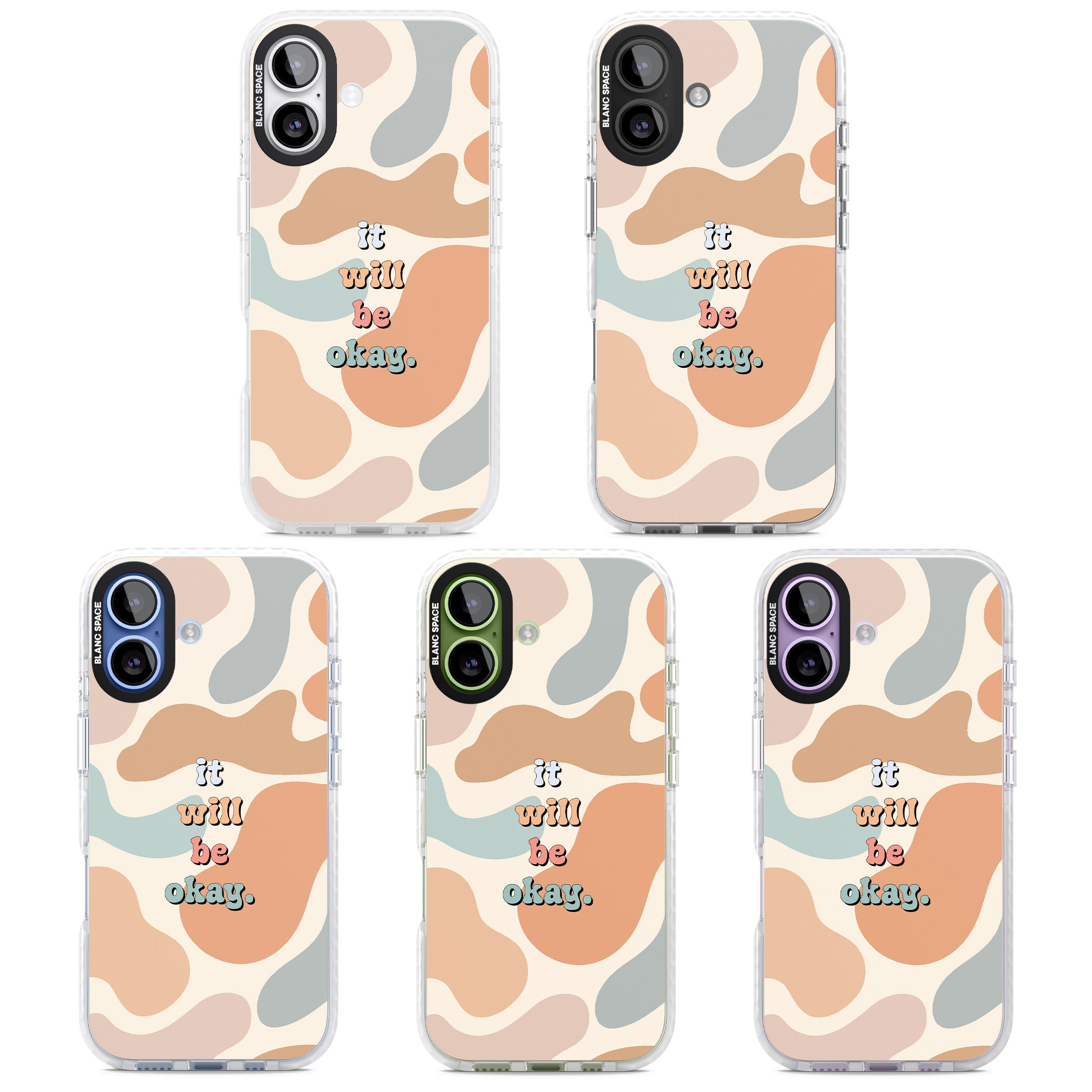 It Will Be Okay iPhone 17 Impact Pro Clear Phone Case APT Impact Protection