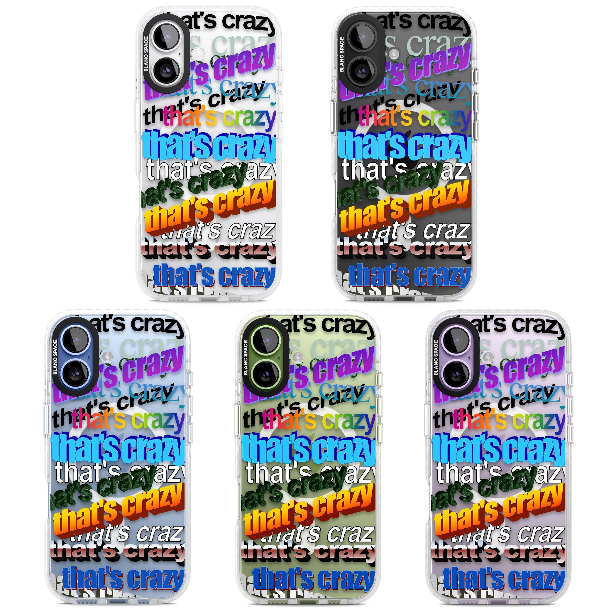 That'S Crazy Typography iPhone 17 Impact Pro Clear Phone Case APT Impact Protection