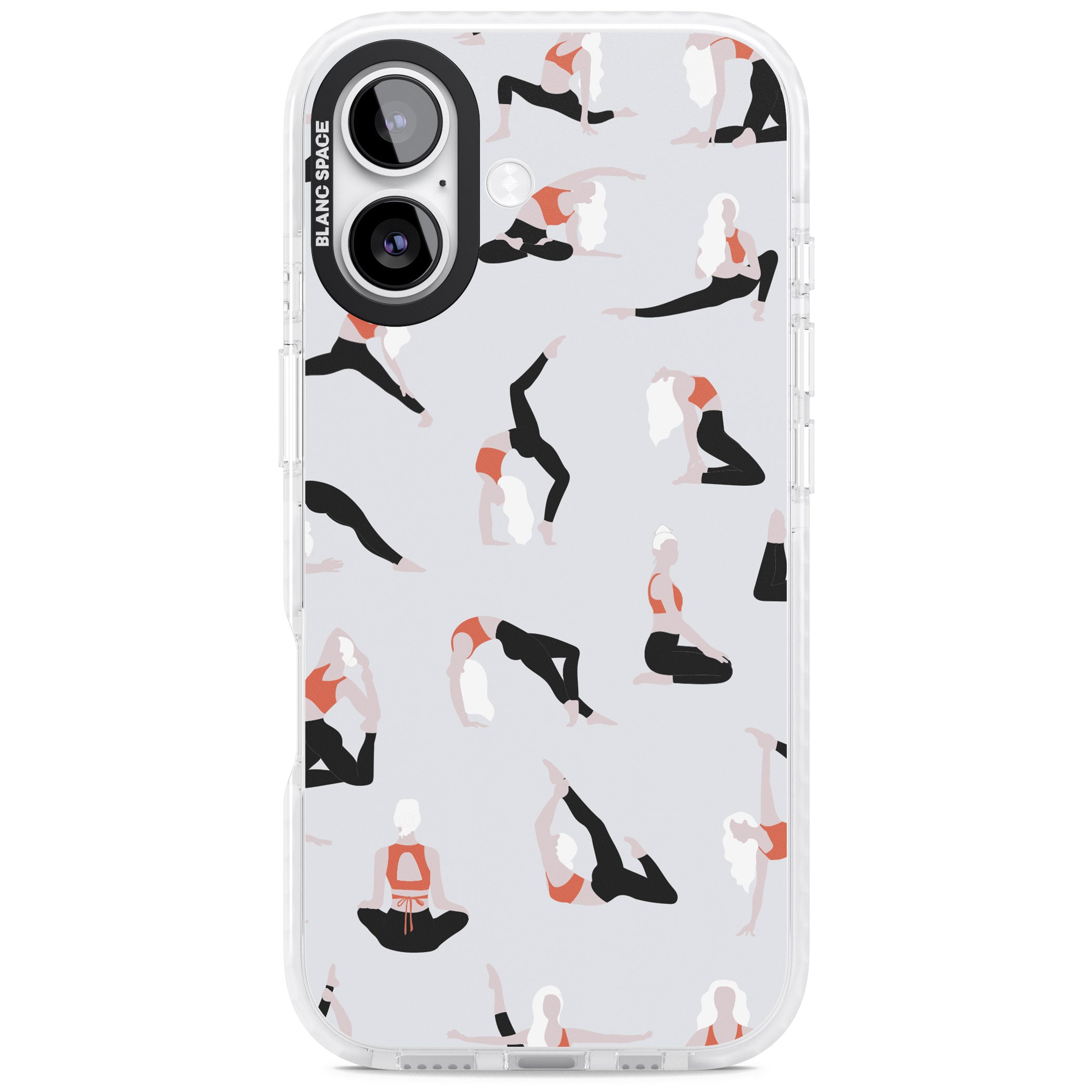Yoga Poses Standard iPhone 17 Impact Pro Clear Phone Case