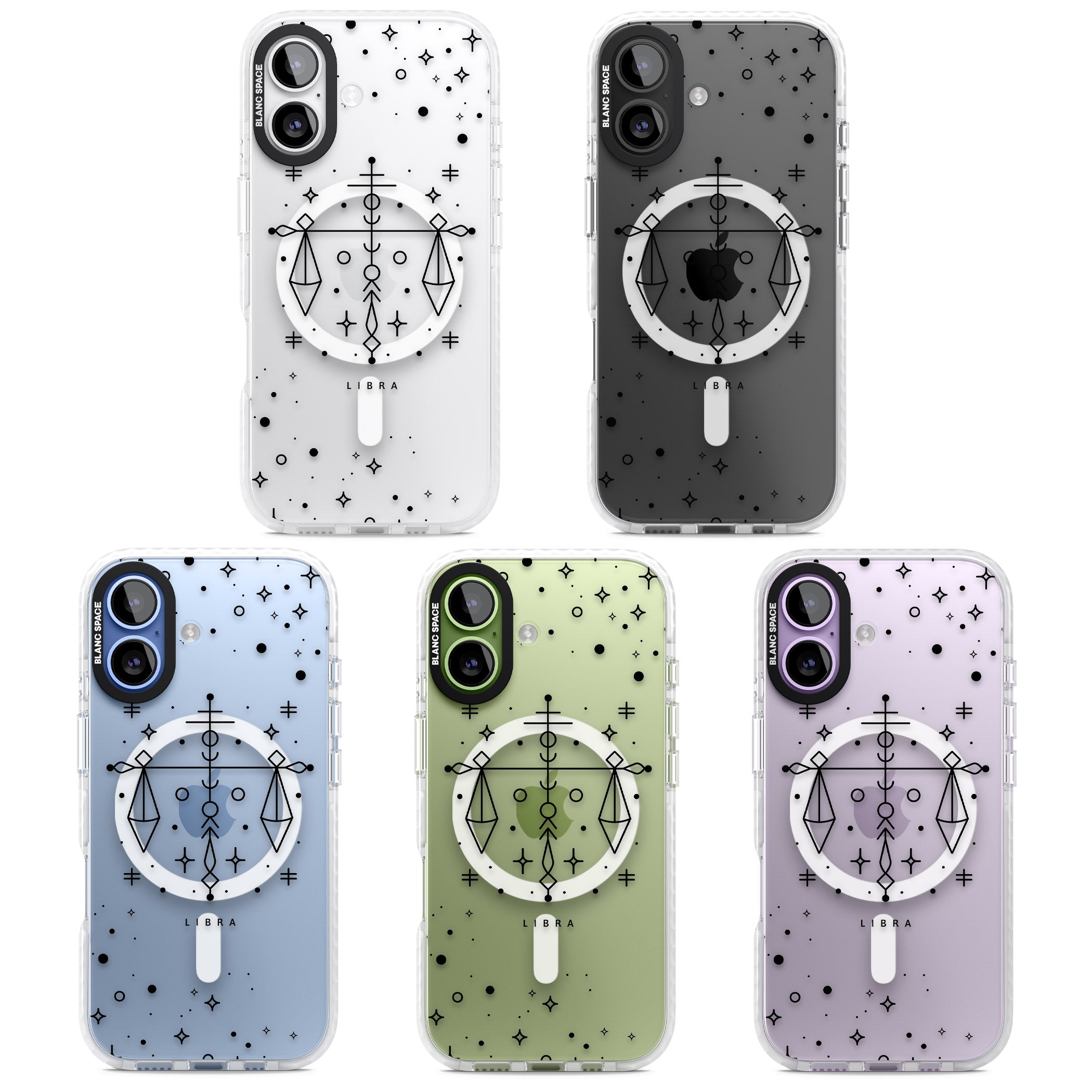 Libra Abstract Zodiac iPhone 17 Impact Pro Clear Phone Case APT Impact Protection