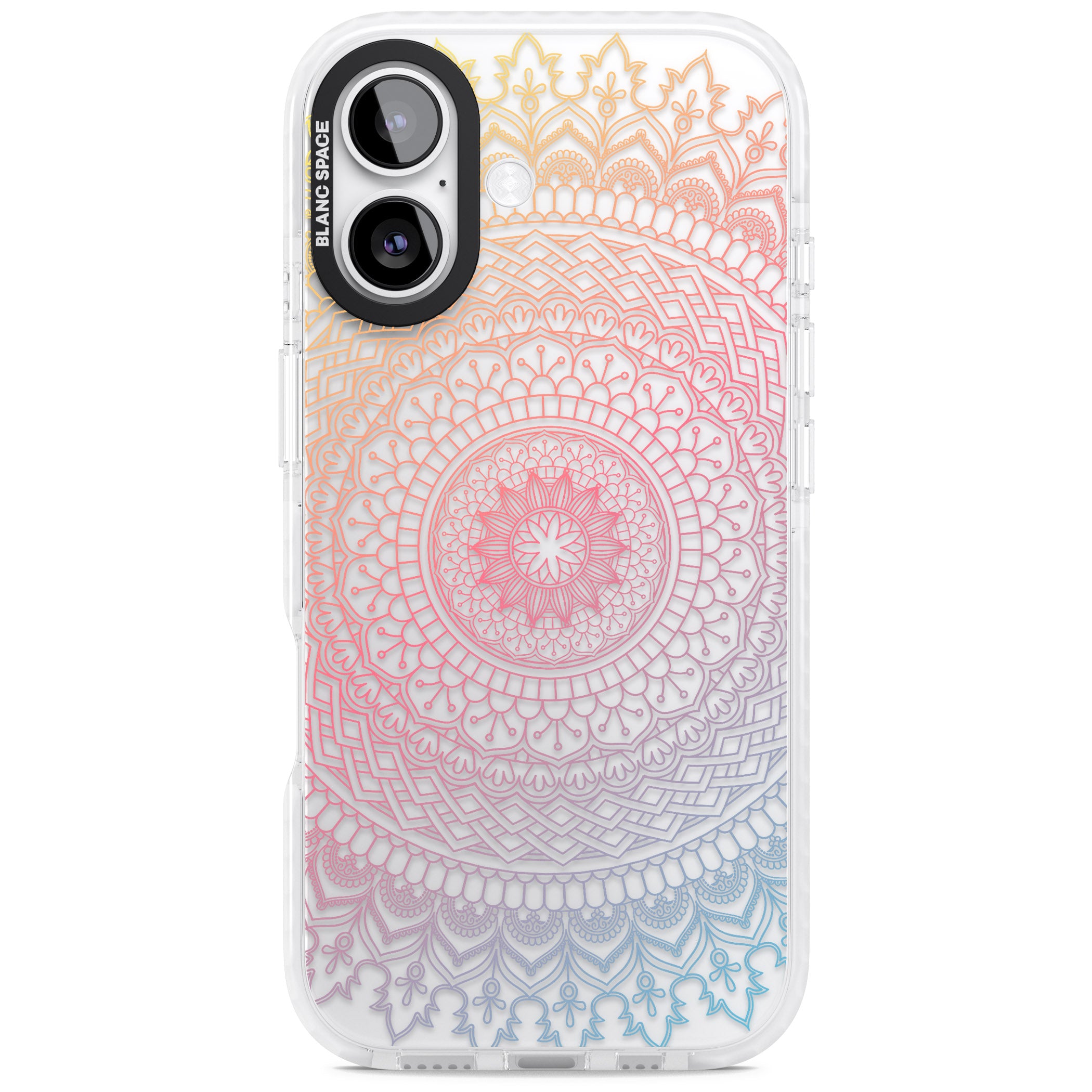 Rainbow Mandala iPhone 17 Impact Clear Phone Case