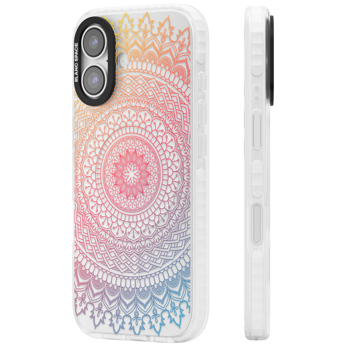 Pastel Mandala iPhone 16 / iPhone 16 Plus / iPhone 17 Impact Clear Phone Case side