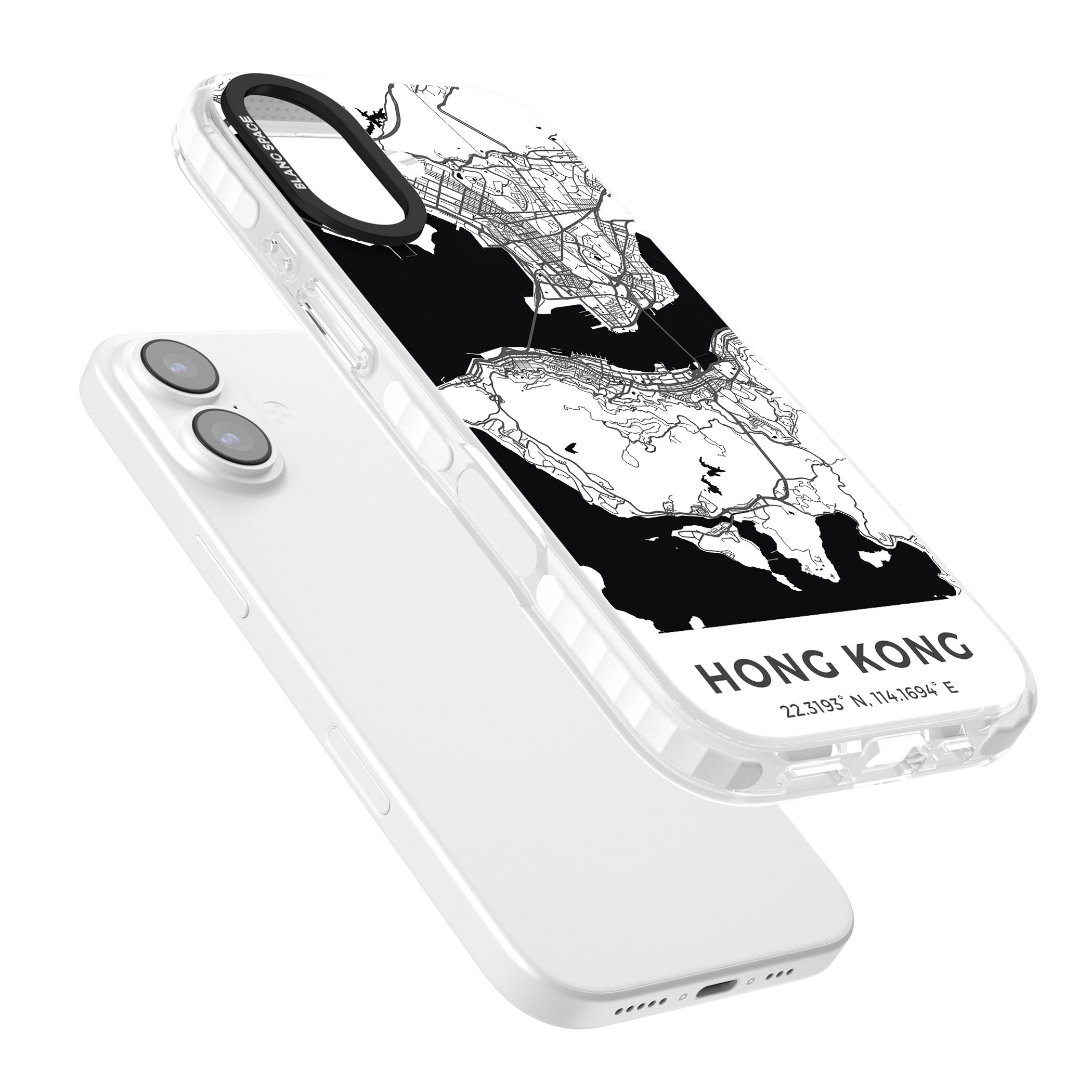 Hong Kong Map iPhone 17 Impact Clear Phone Case Colours