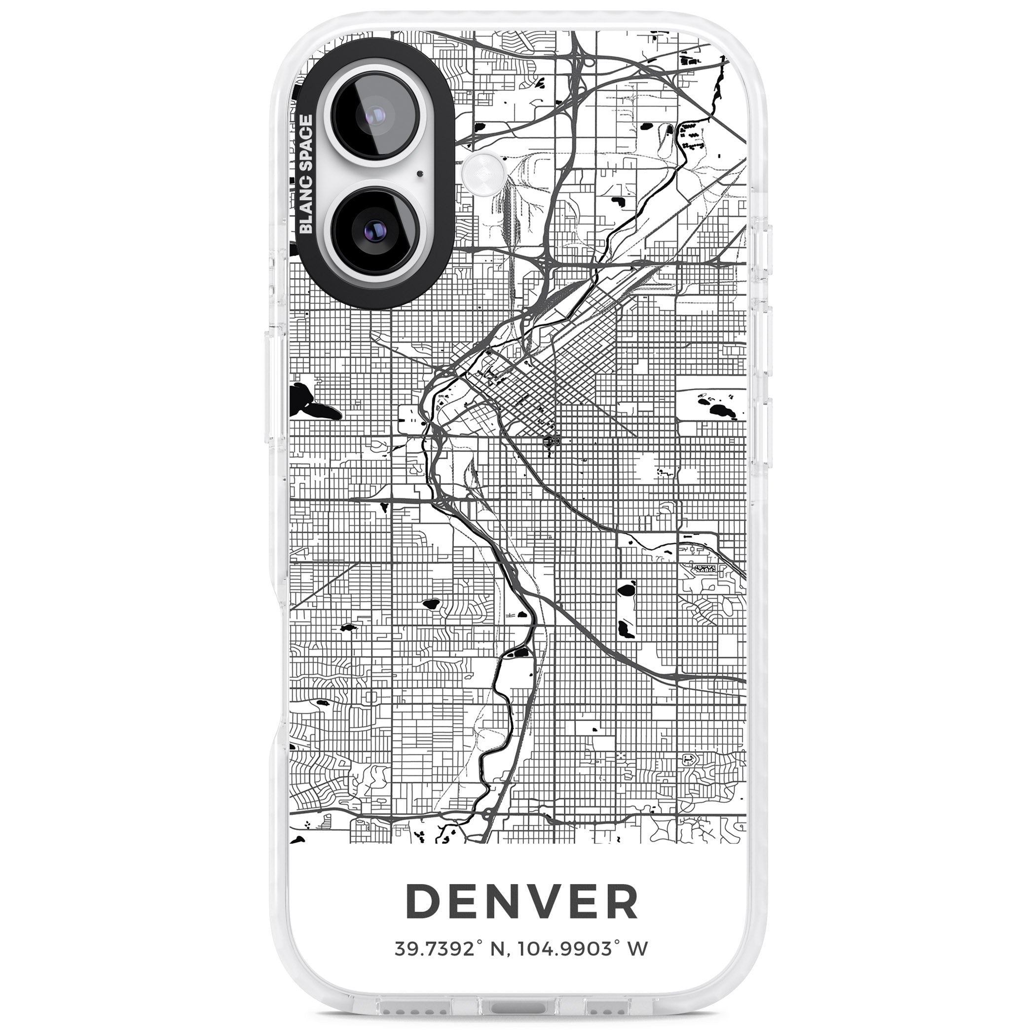 Denver Map iPhone 17 Impact Clear Phone Case