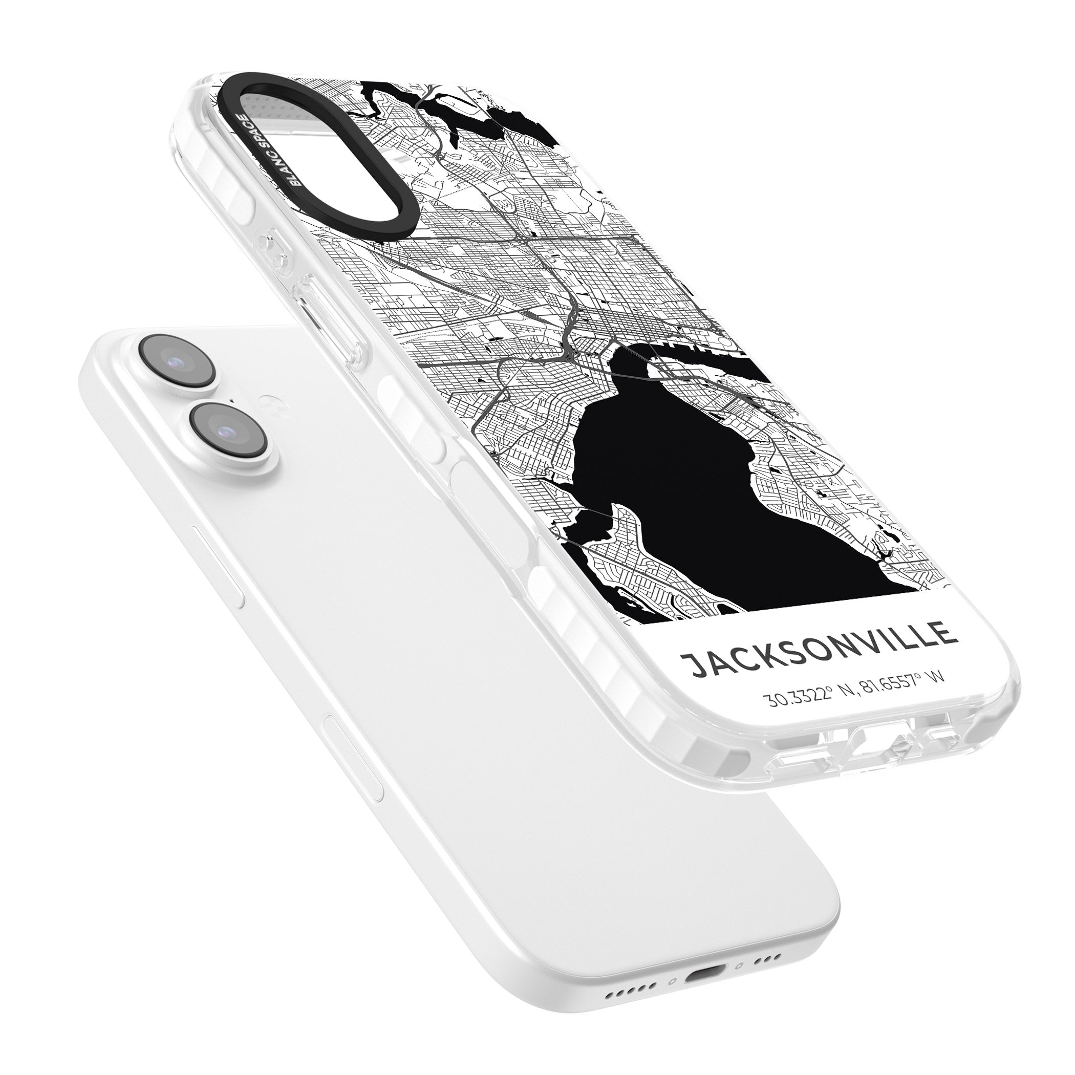 Jacksonville Map iPhone 17 Impact Clear Phone Case Colours