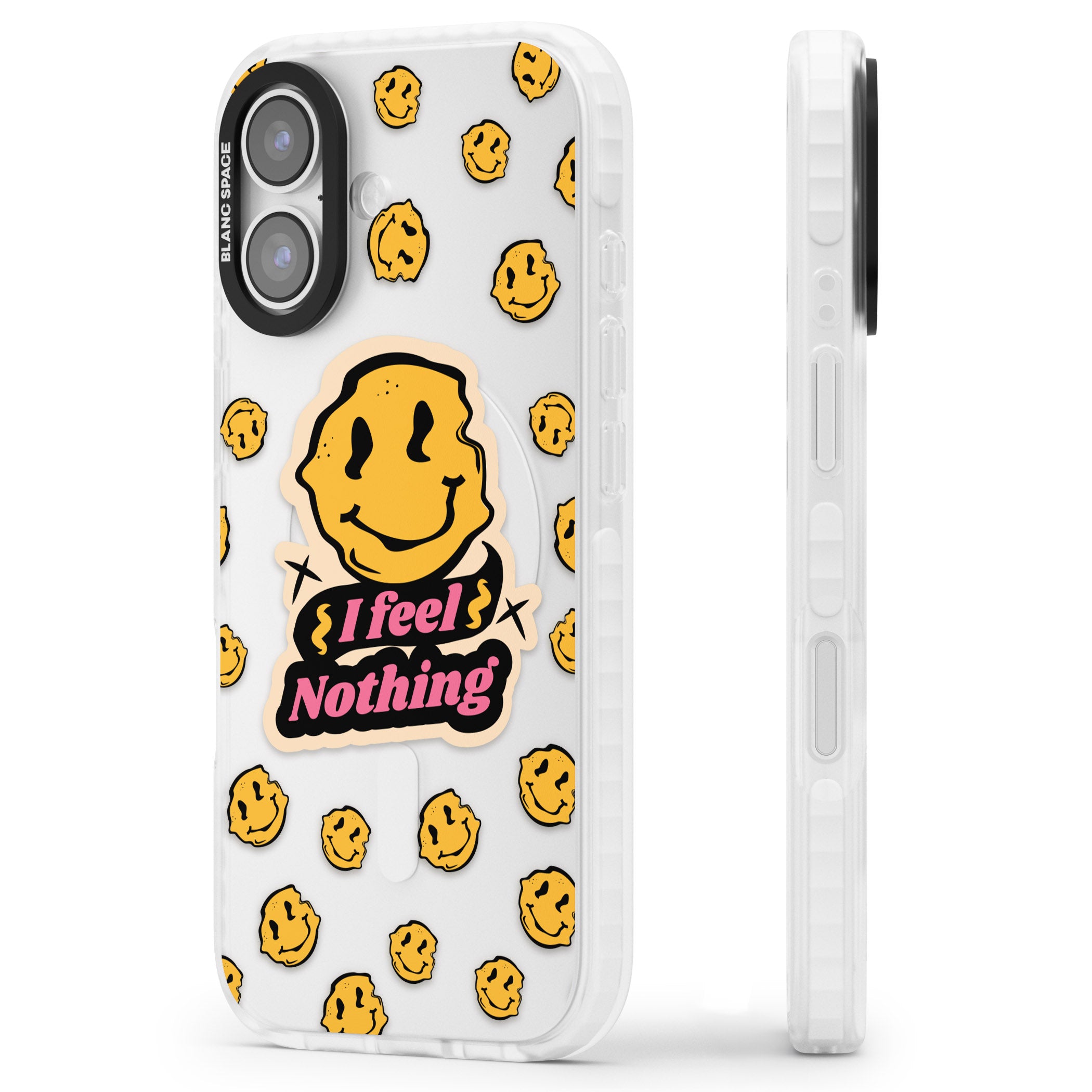 I Feel Nothing (Clear) iPhone 17 Impact Clear Phone Case Side Profile