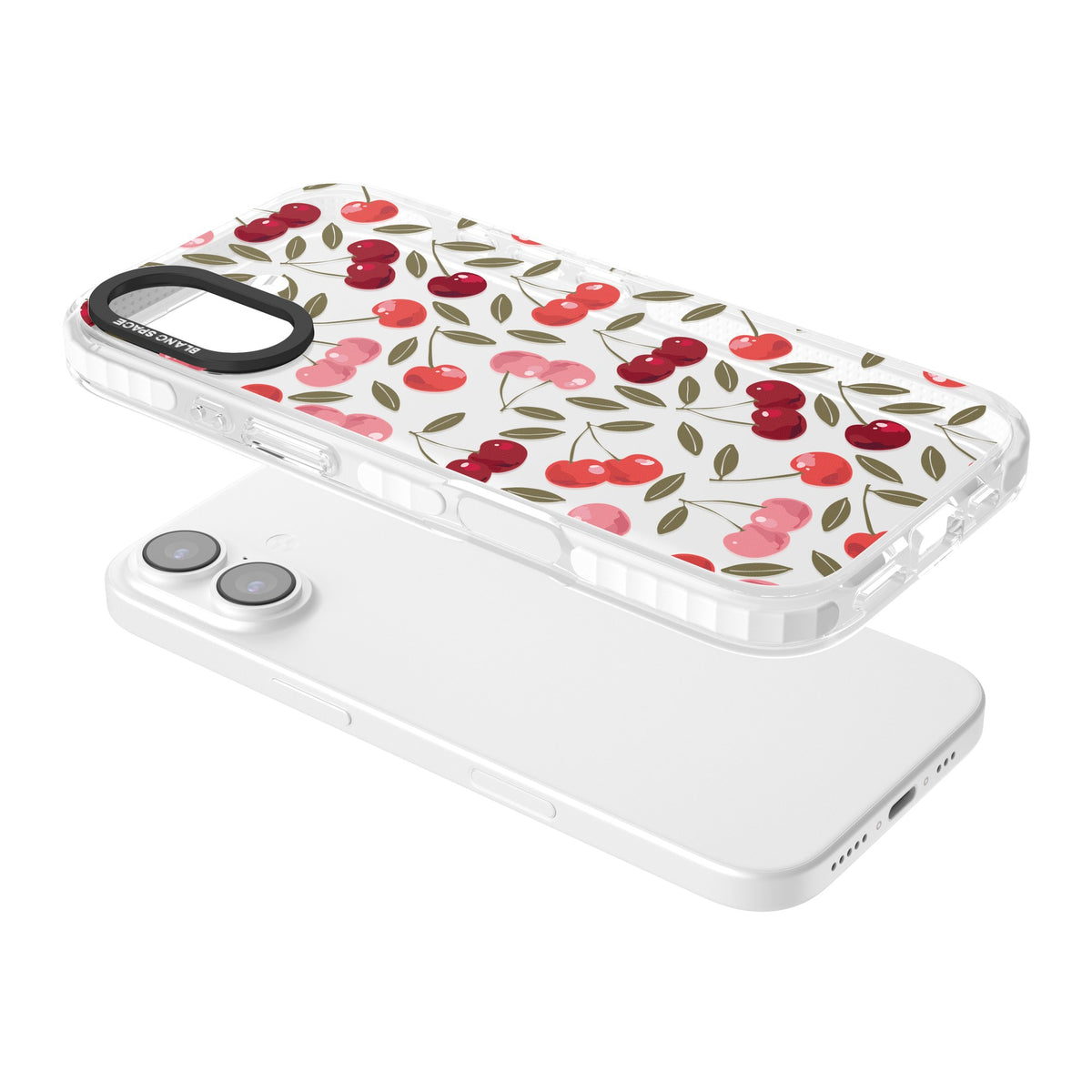 Cherry On Top iPhone 16 / iPhone 16 Plus / iPhone 17 Impact Clear Phone Case angled