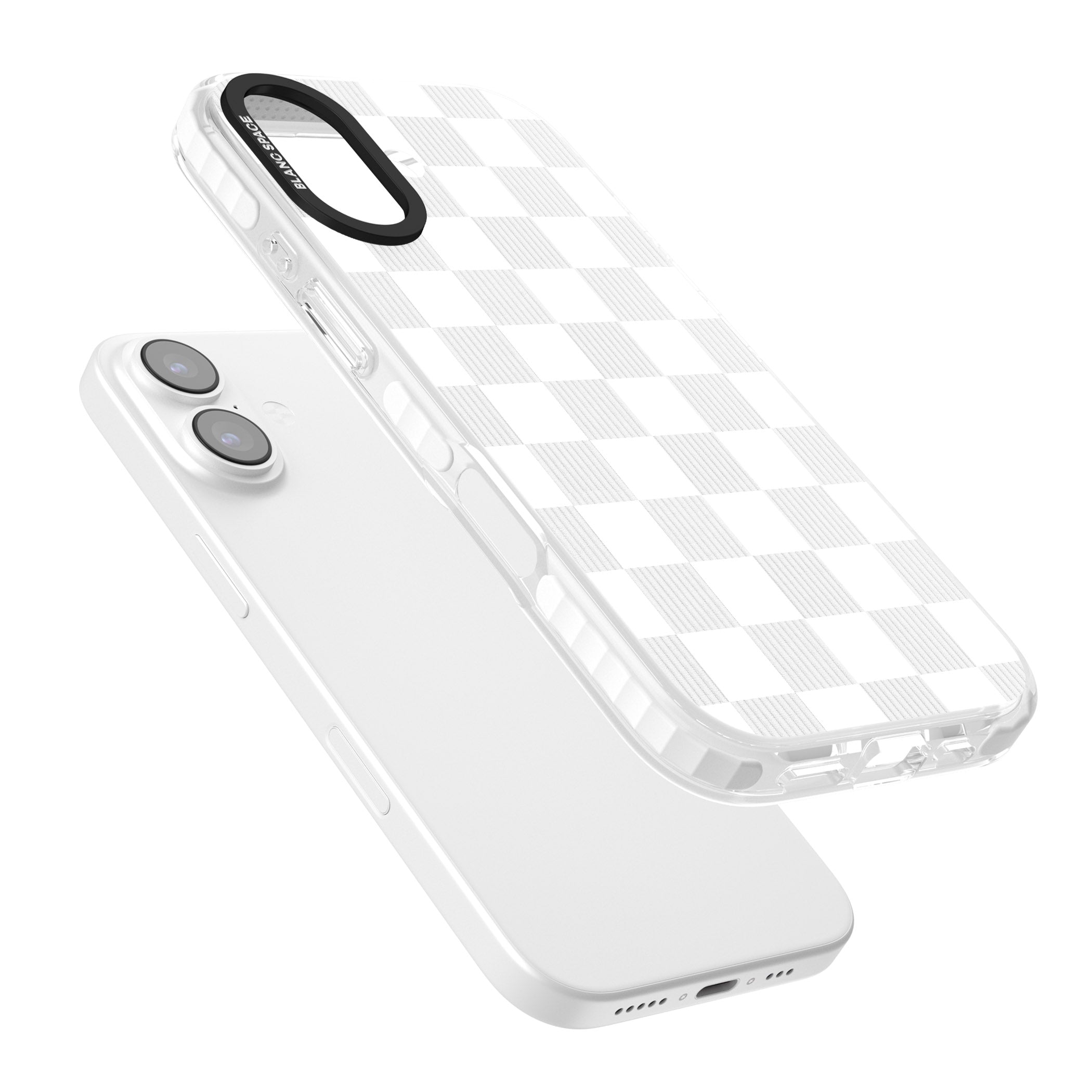 White Checkered iPhone 17 Impact Clear Phone Case Colours