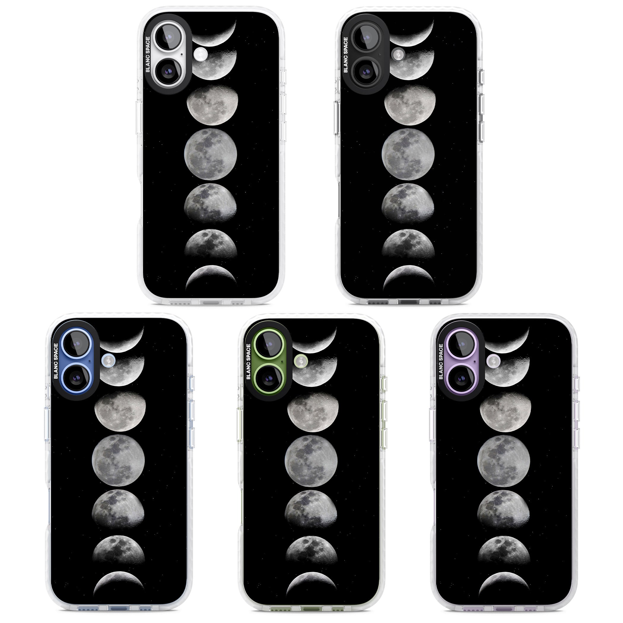 Phases Of The Moon iPhone 17 Impact Clear Phone Case APT Impact Protection