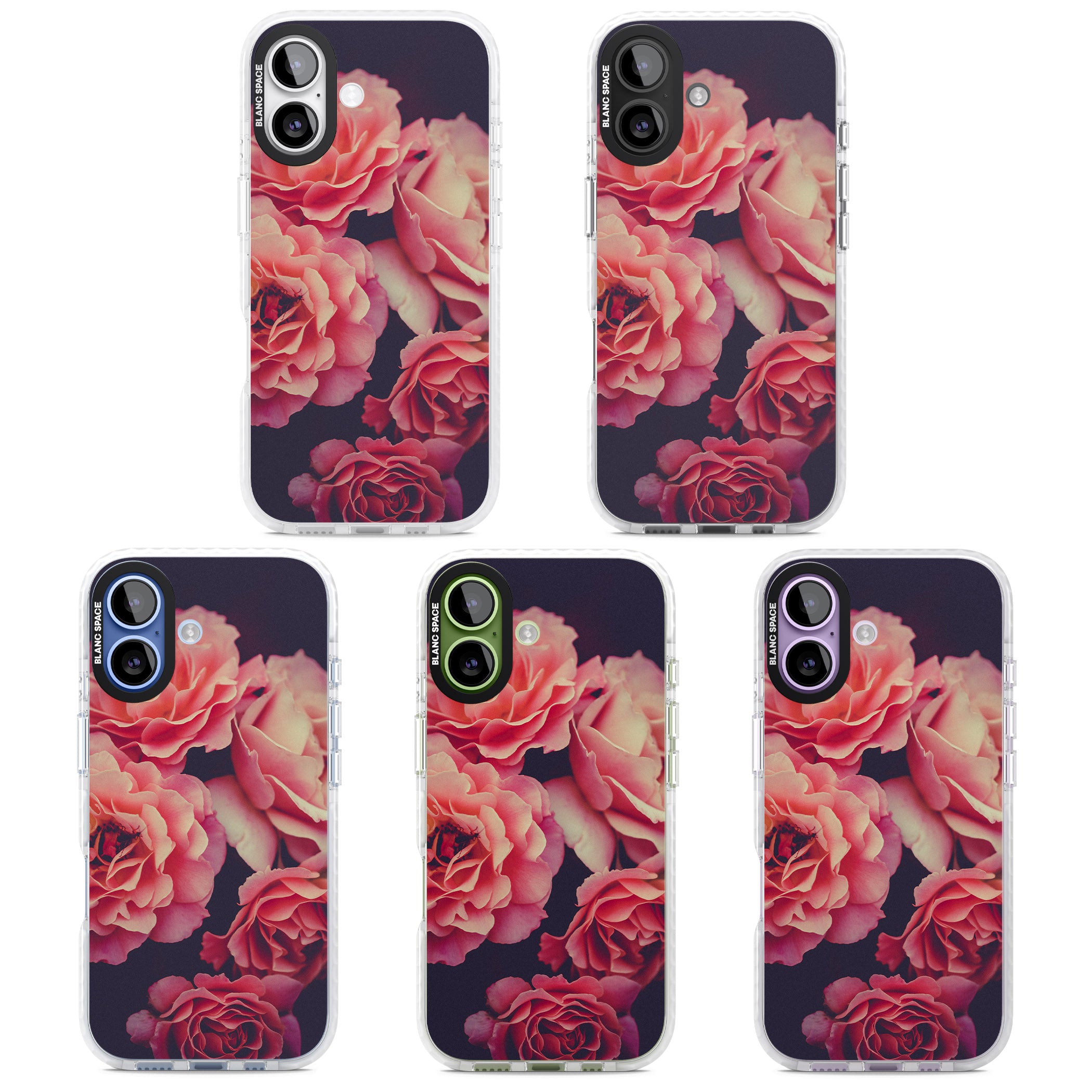 Midnight Rose Bloom iPhone 17 Impact Clear Phone Case APT Impact Protection