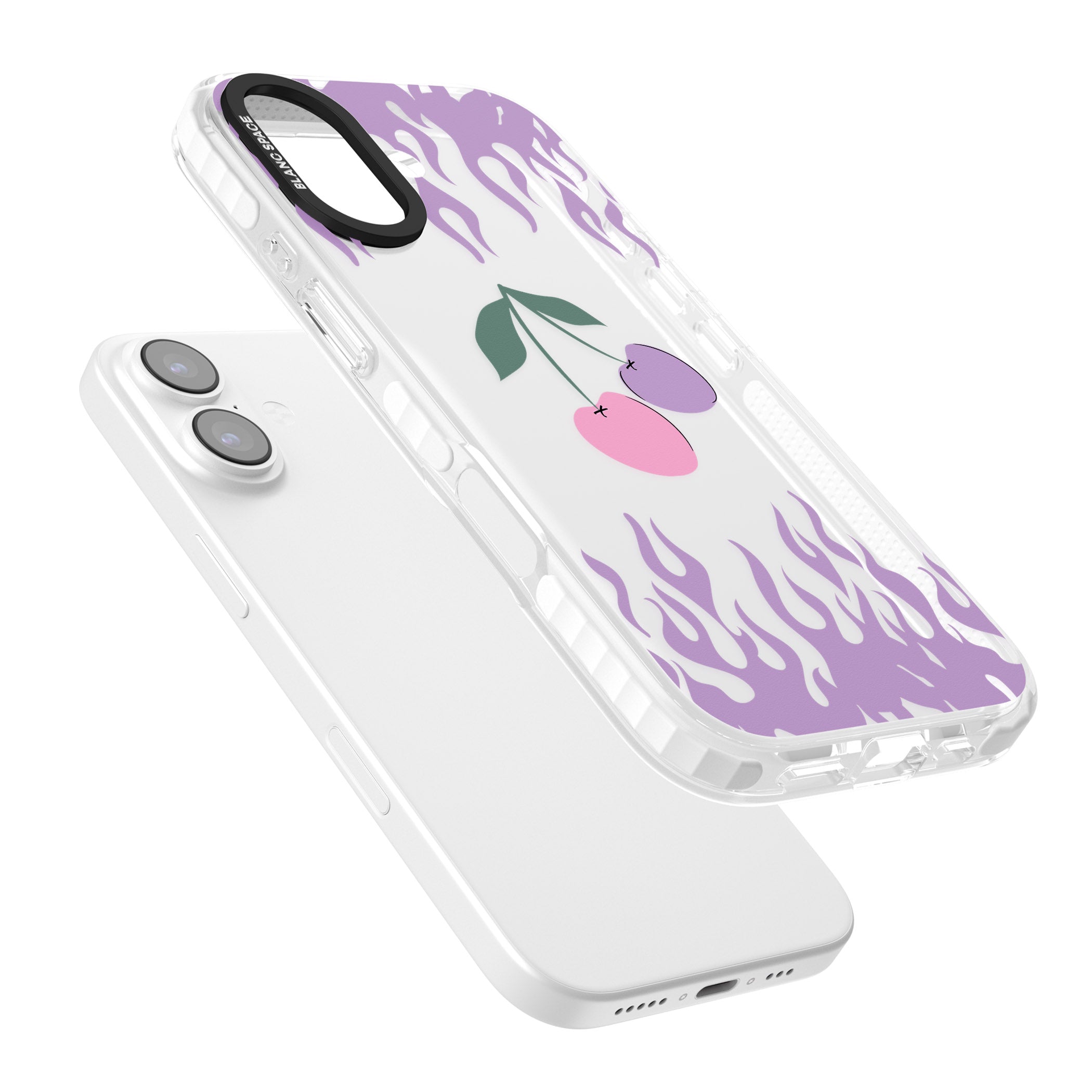 Cherries N' Flames iPhone 17 Impact Clear Phone Case Colours