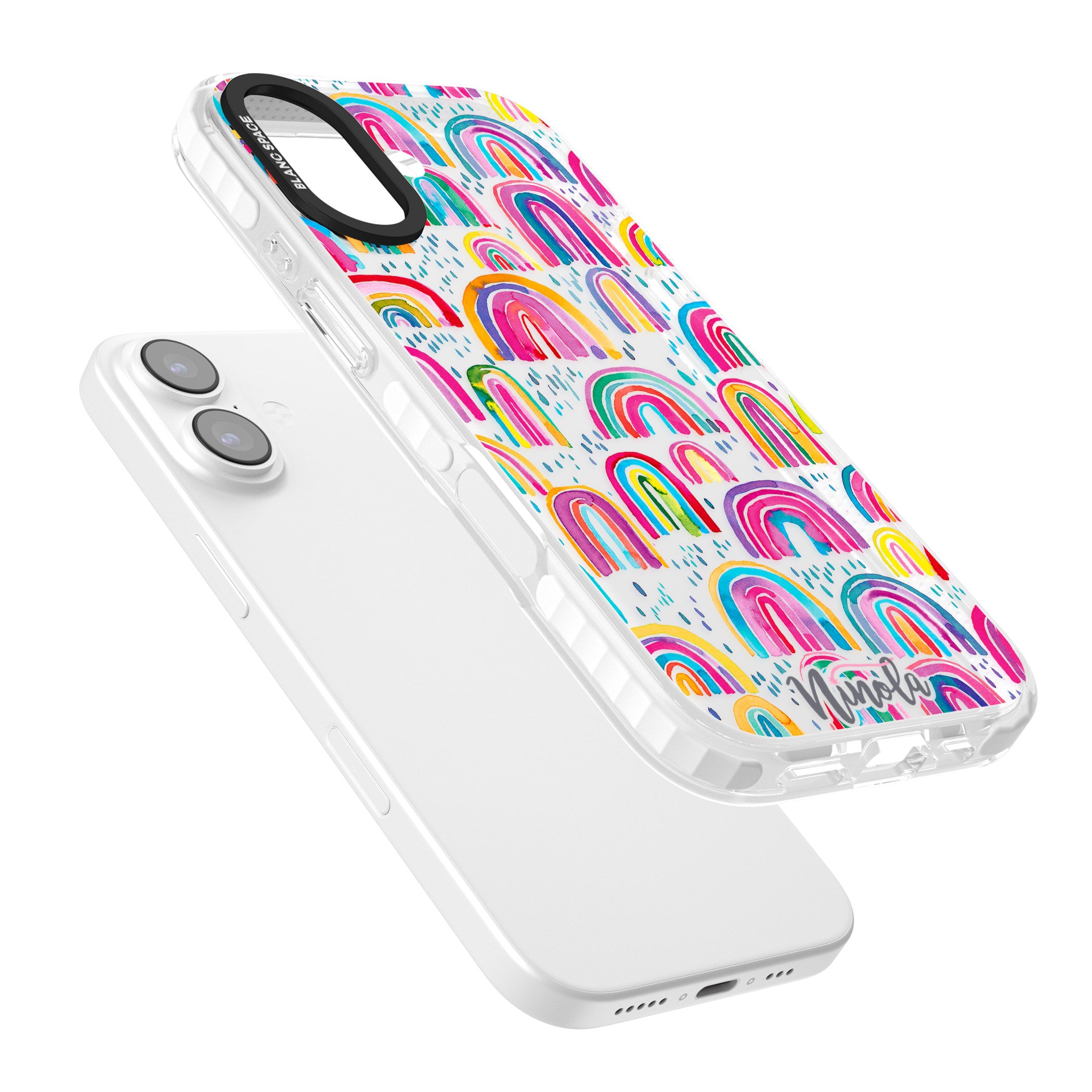 Watercolor Rainbow iPhone 17 Impact Clear Phone Case Colours