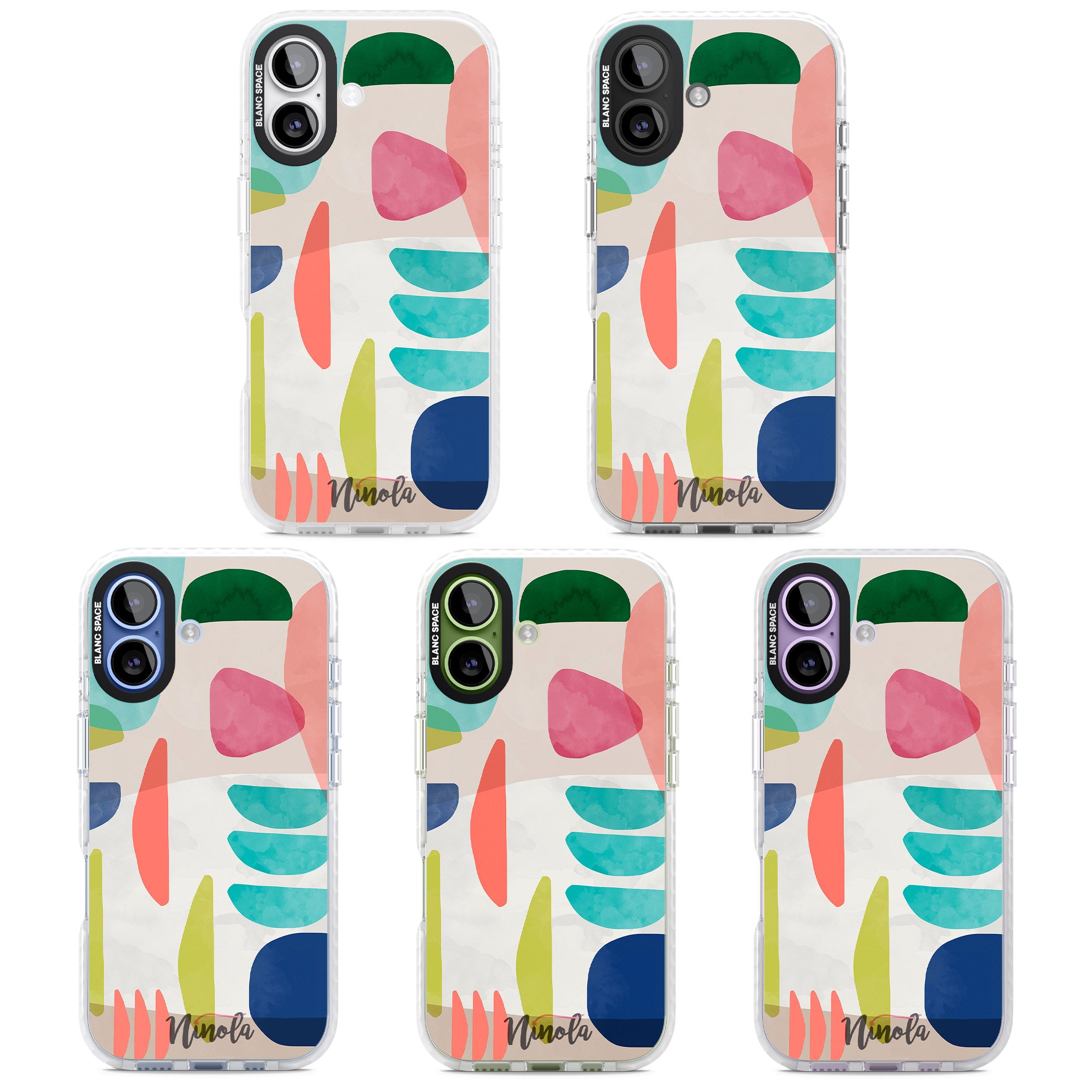 Bold Colorful Shapes iPhone 17 Impact Clear Phone Case APT Impact Protection