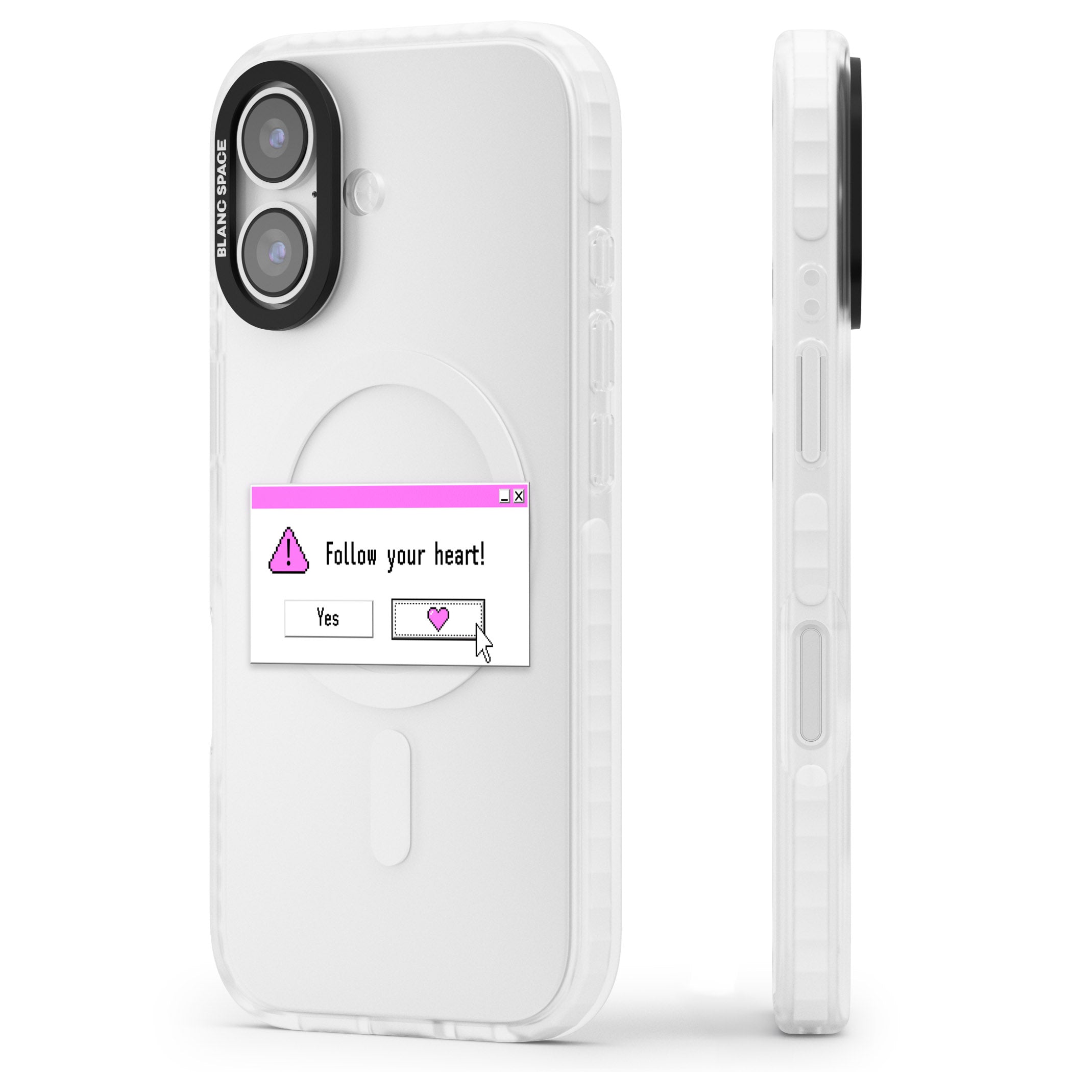 Follow Your Heart.Exe iPhone 17 Impact Clear Phone Case Side Profile