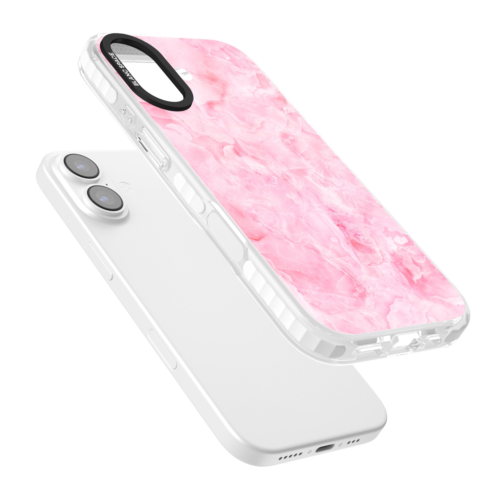 Pink Onyx Marble iPhone 17 Impact Clear Phone Case Colours