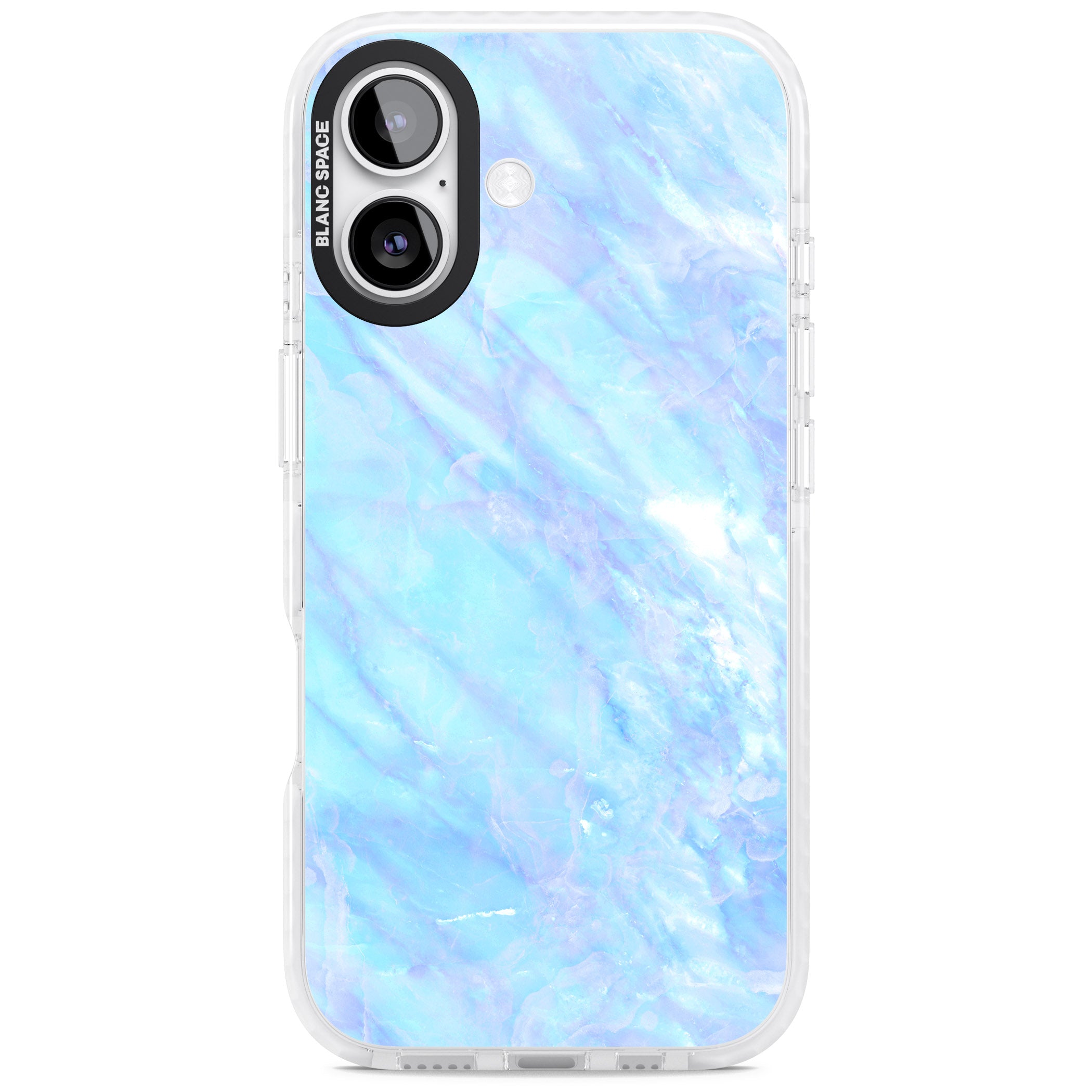 Iridescent Crystal Marble iPhone 17 Impact Clear Phone Case
