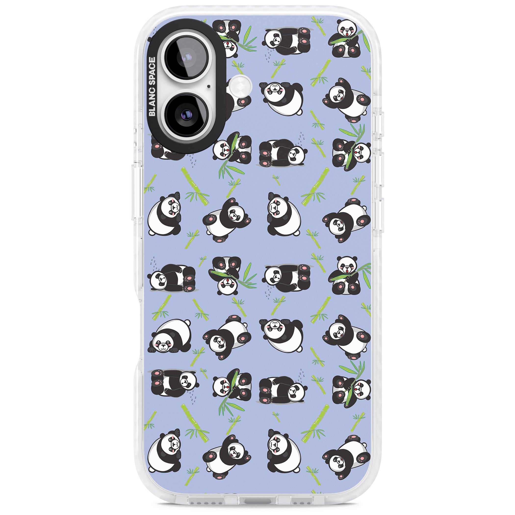 Panda Pattern iPhone 17 Impact Clear Phone Case
