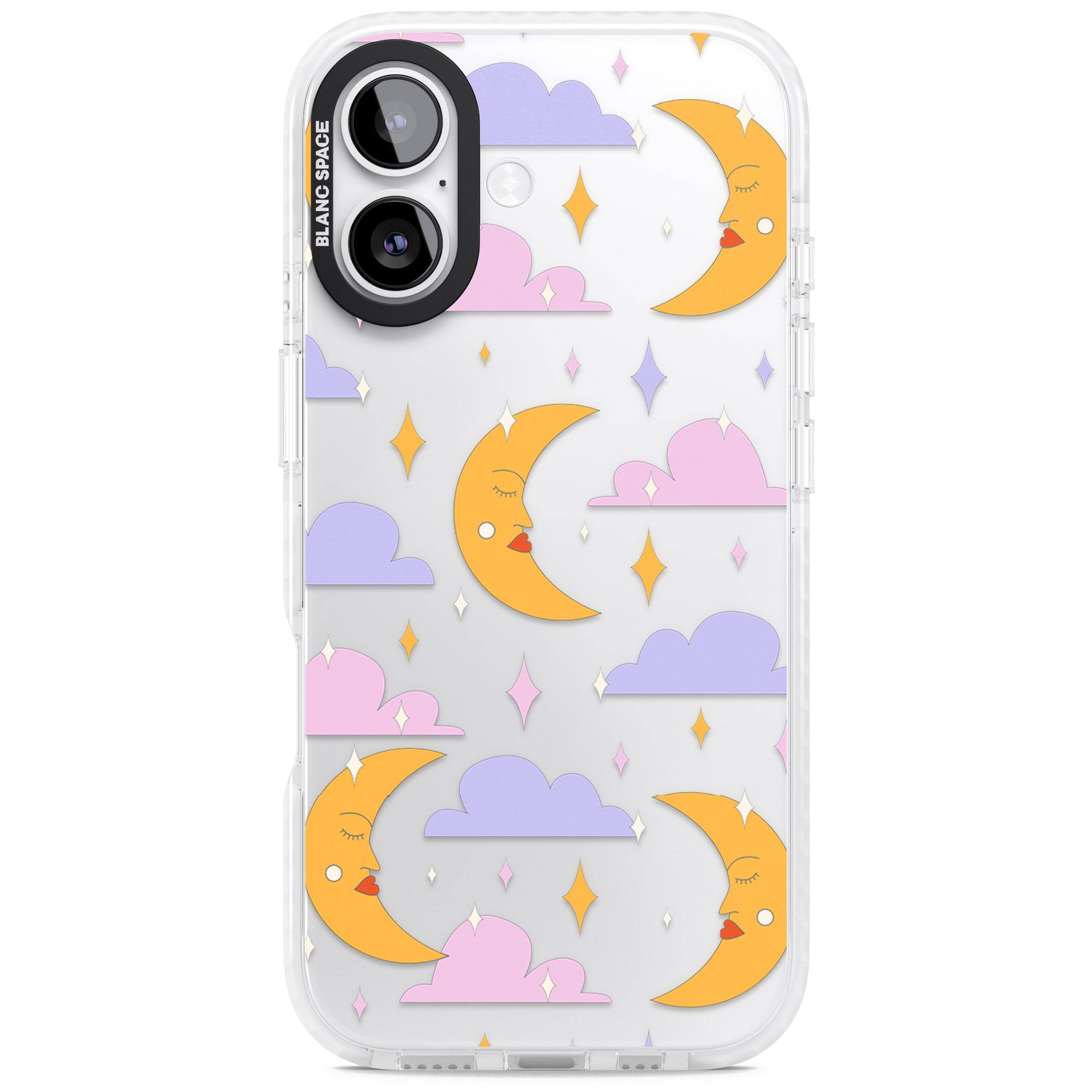 Moons & Clouds iPhone 17 Impact Clear Phone Case