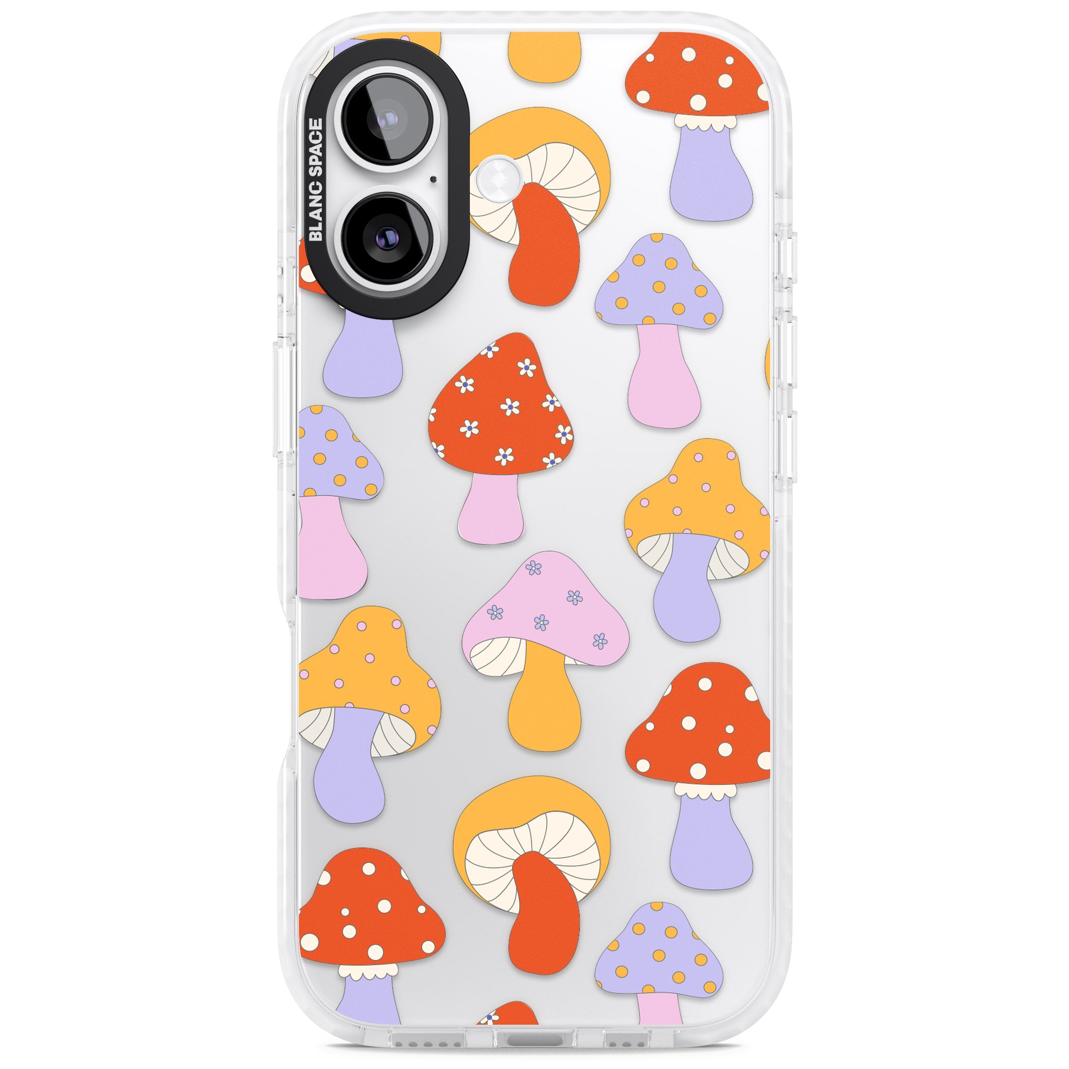 Happy Shrooms iPhone 17 Impact Clear Phone Case
