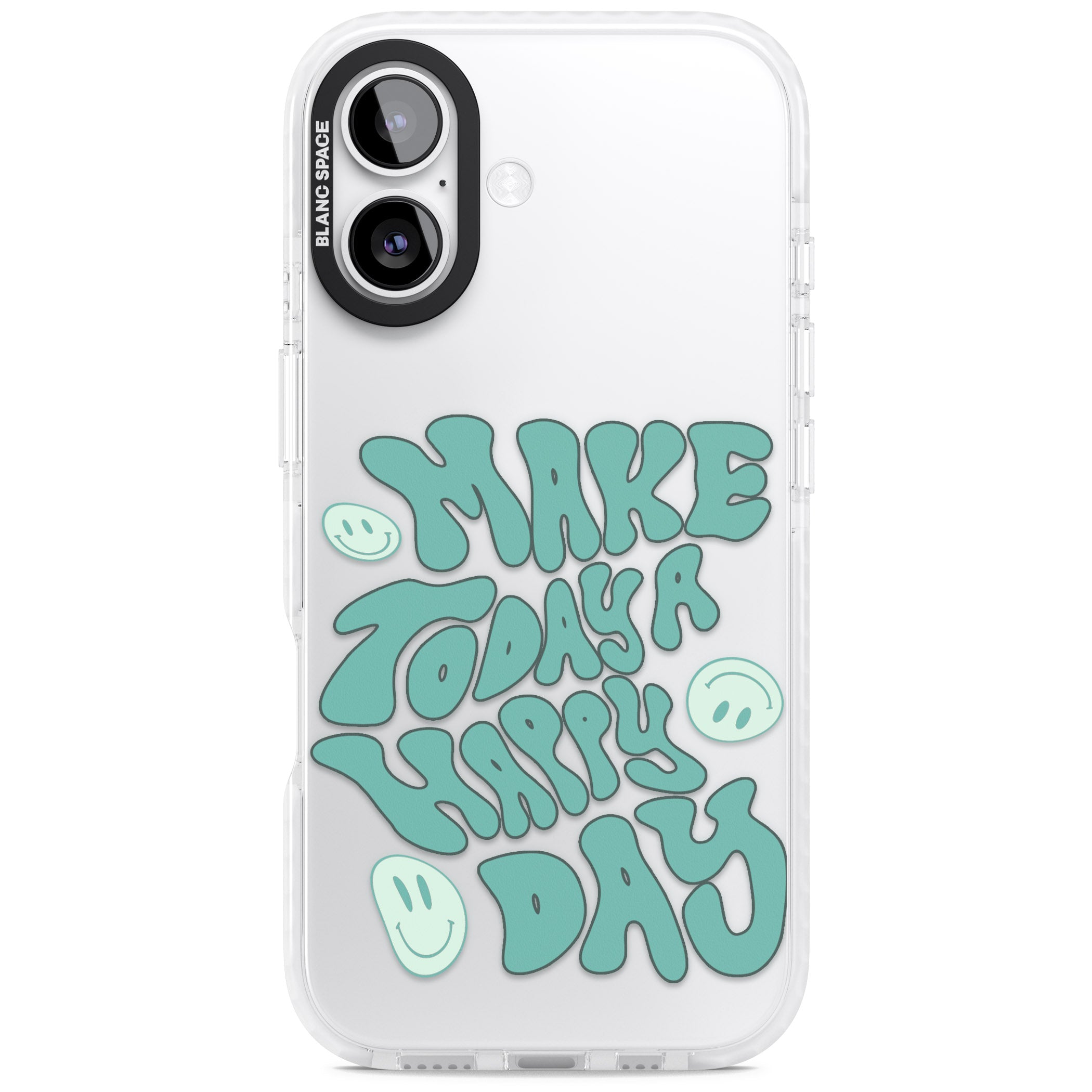 Make Today A Happy Day iPhone 17 Impact Clear Phone Case