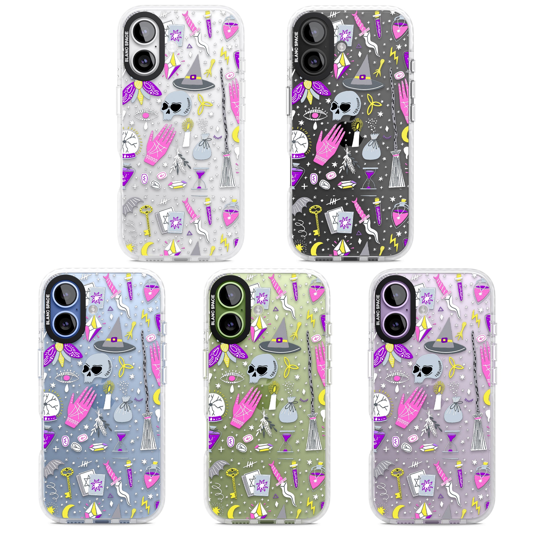 Black Magic Pattern iPhone 17 Impact Clear Phone Case APT Impact Protection