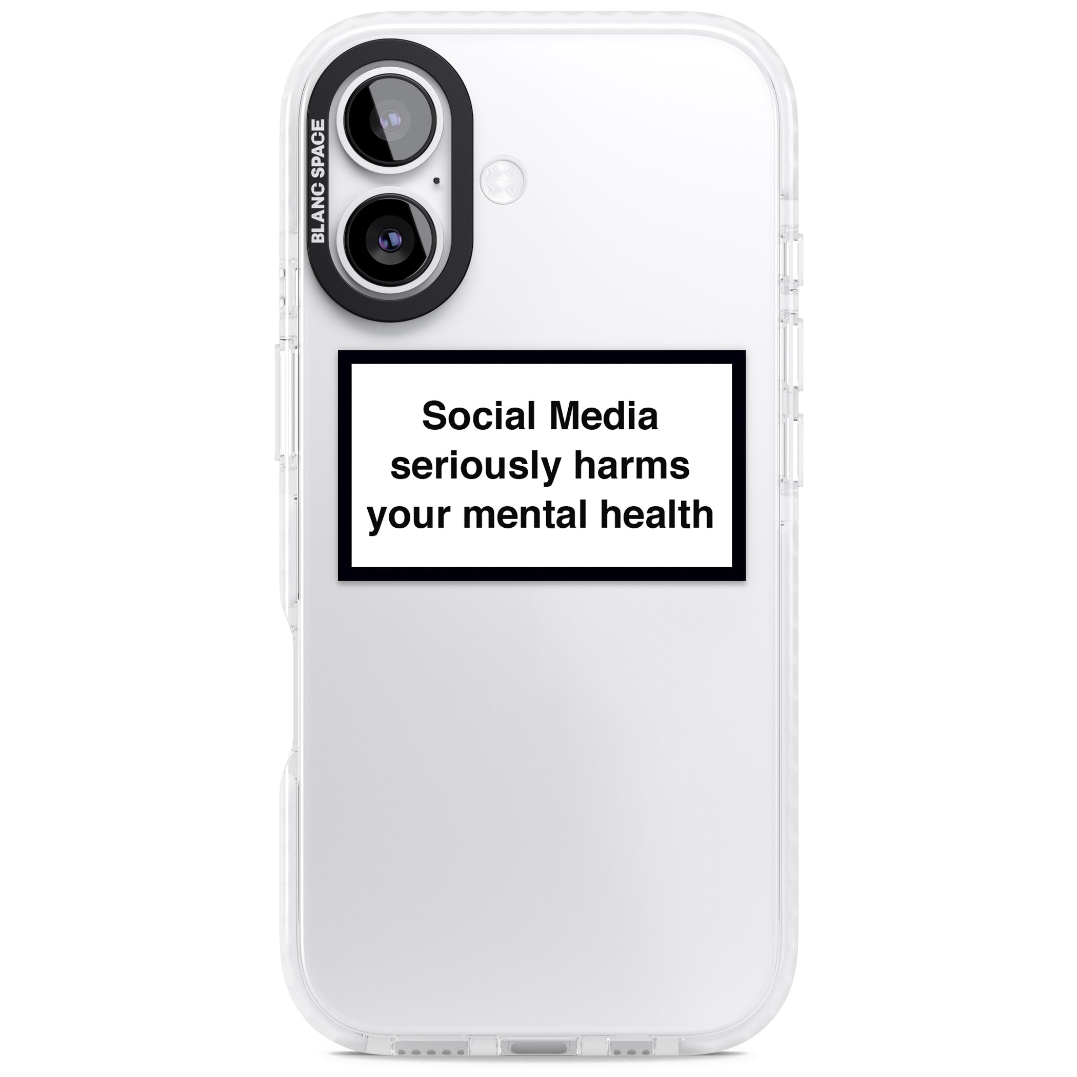Social Media Quote iPhone 17 Impact Clear Phone Case