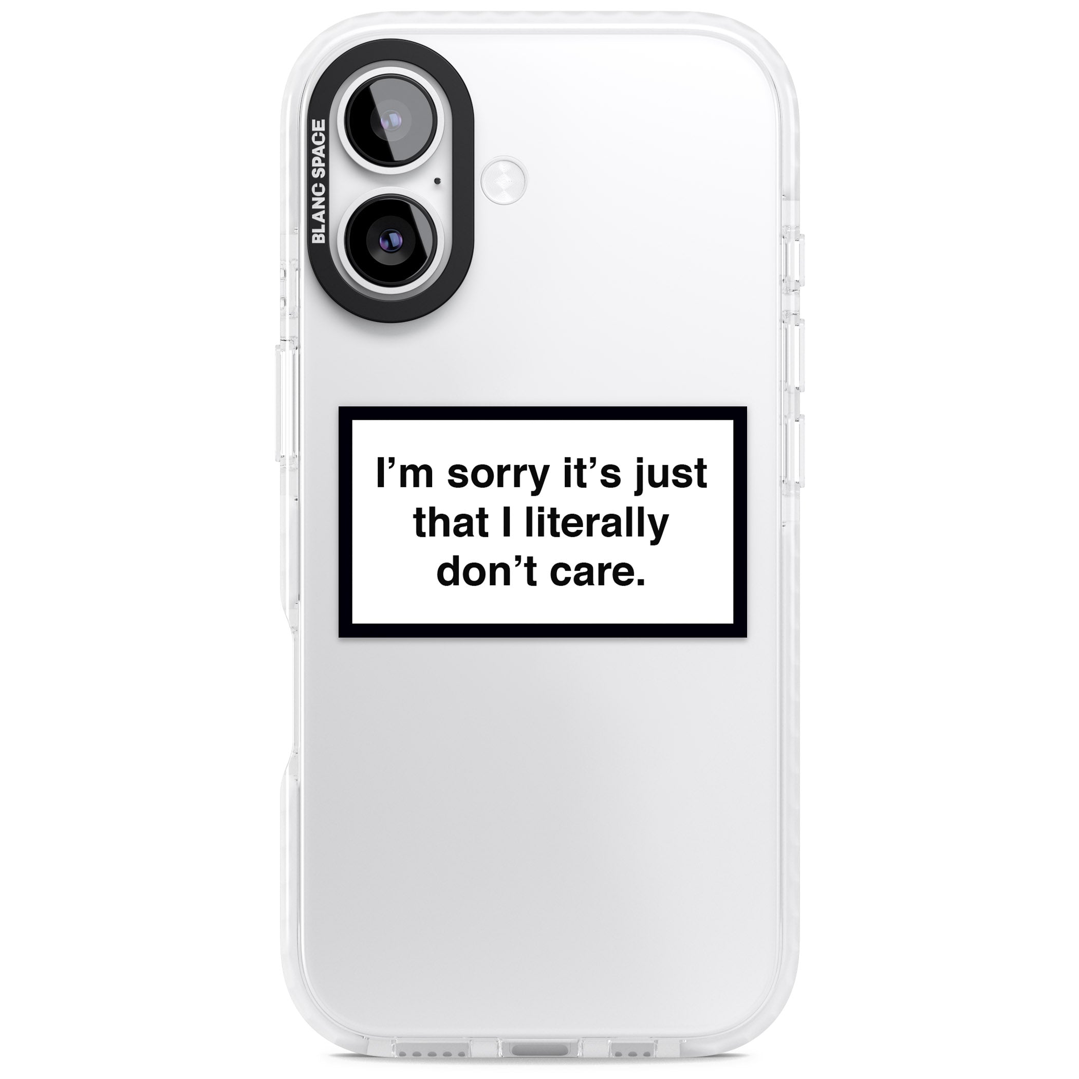 Literally Don'T Care iPhone 17 Impact Clear Phone Case