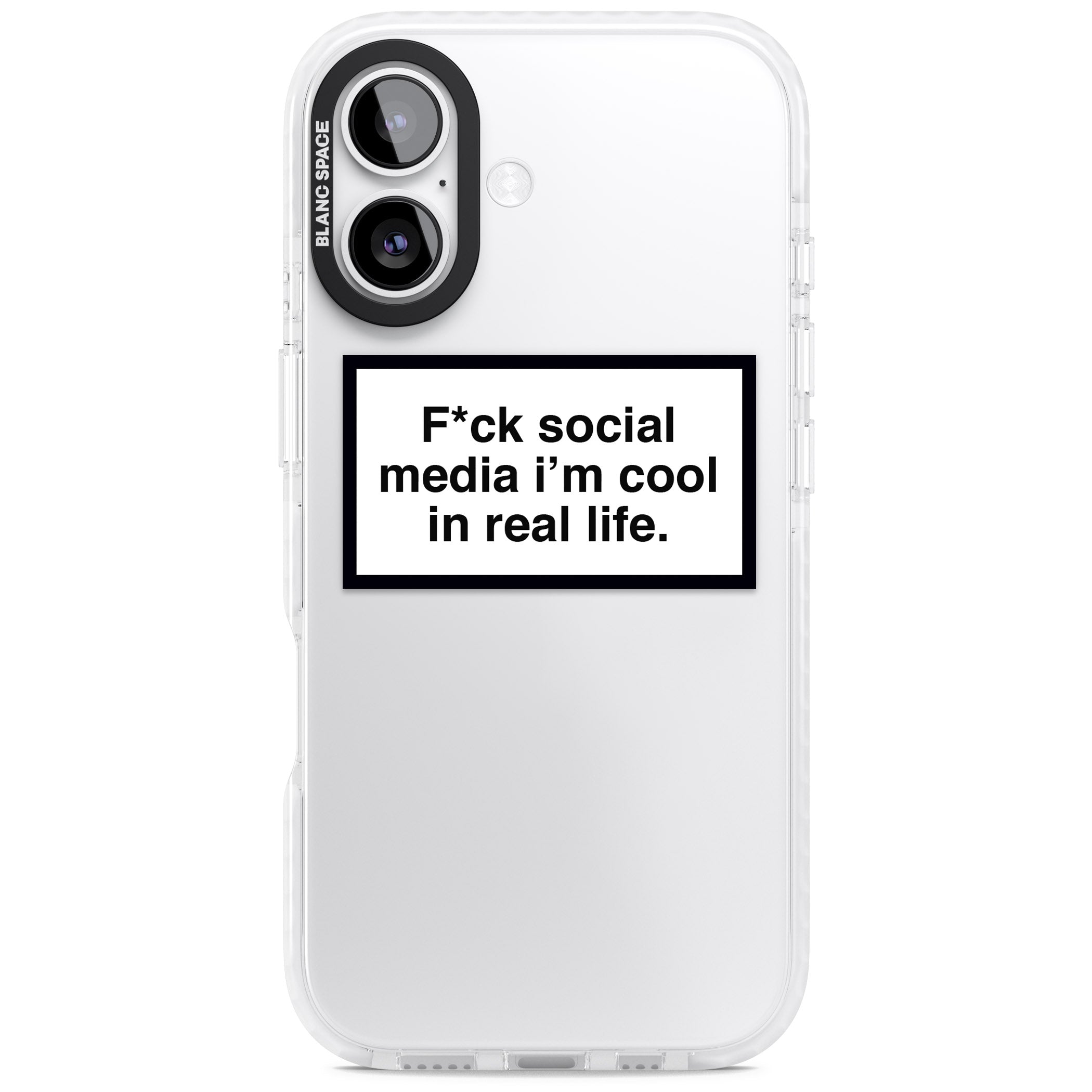 F*Ck Social Media iPhone 17 Impact Clear Phone Case