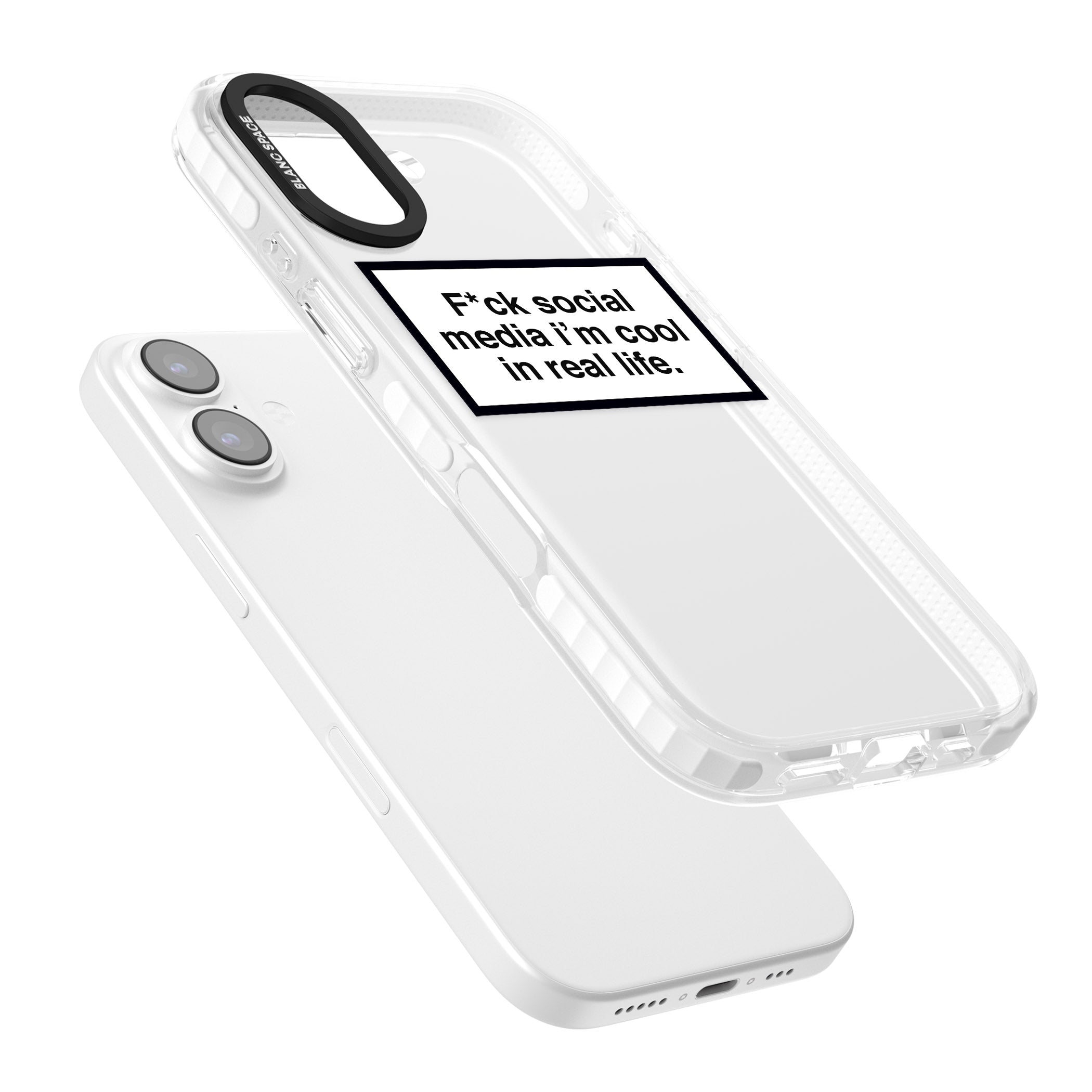 F*Ck Social Media iPhone 17 Impact Clear Phone Case Colours