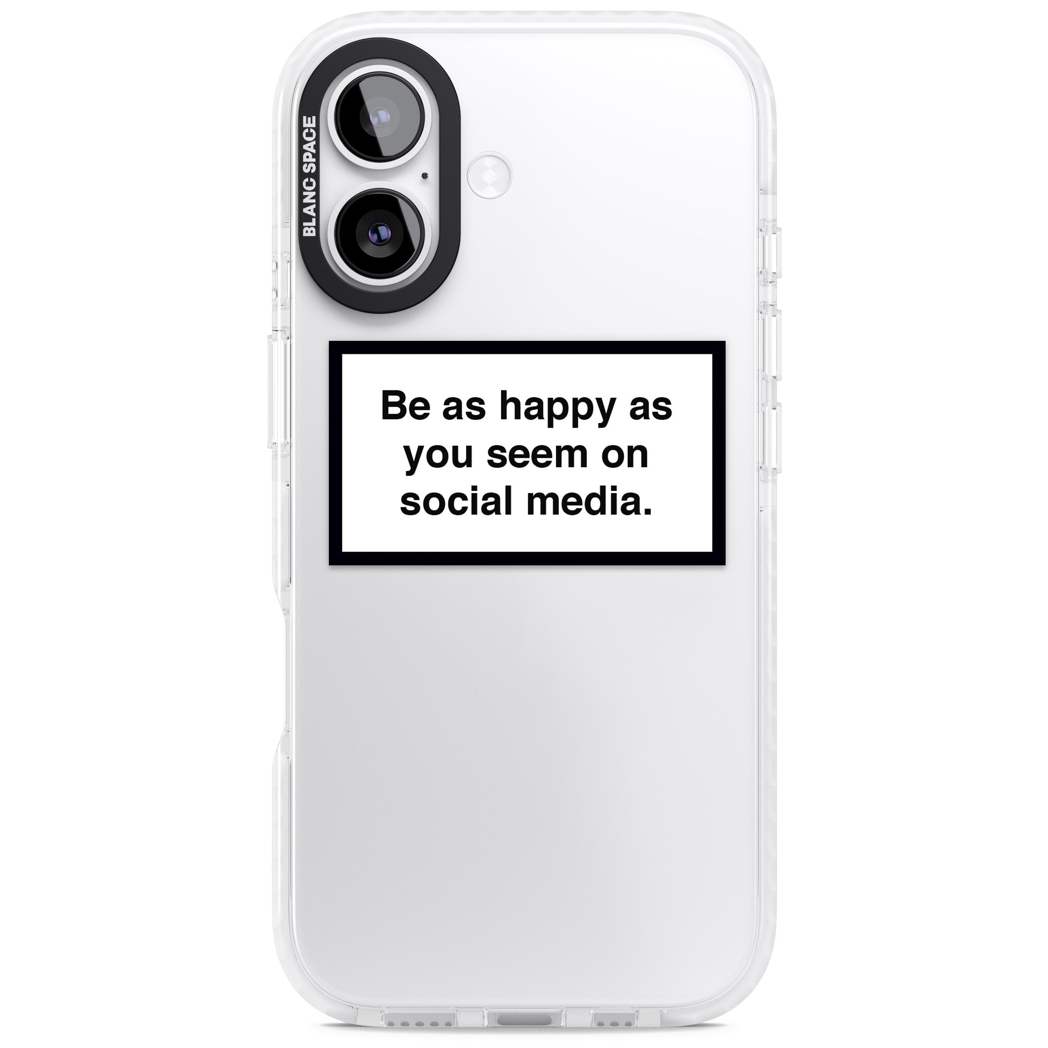 Happy On Social Media iPhone 17 Impact Clear Phone Case