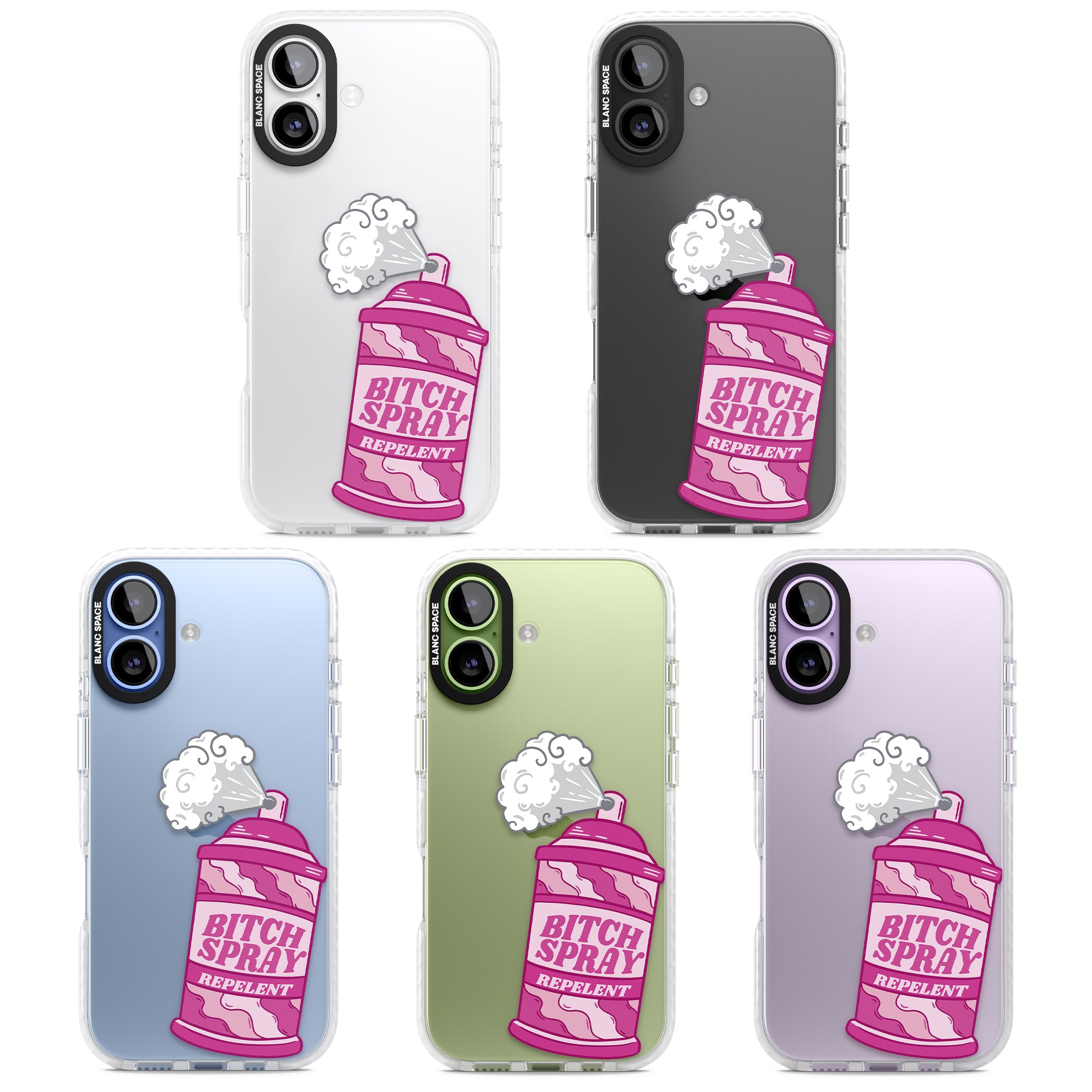 B*Tch Spray iPhone 17 Impact Clear Phone Case APT Impact Protection