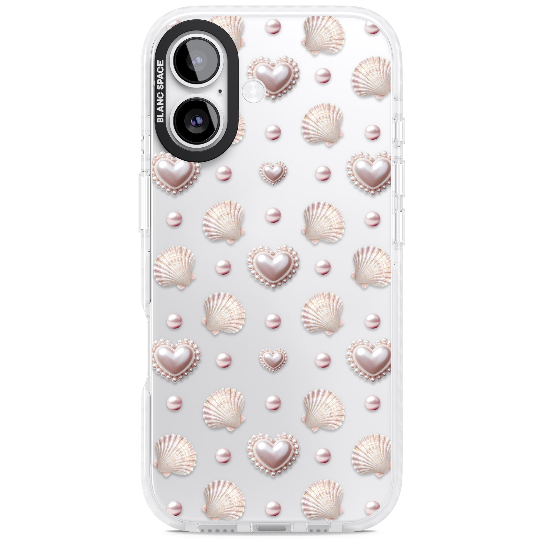 Pearl Hearts iPhone 17 Impact Clear Phone Case
