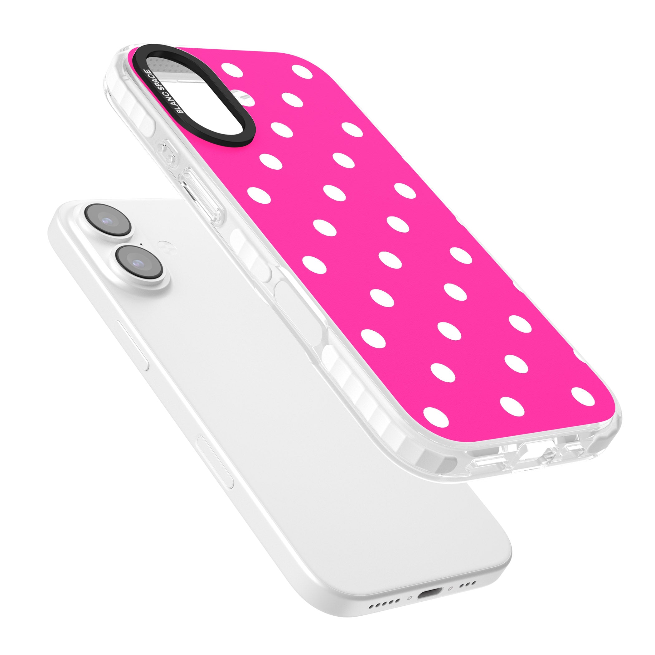 Pink Polka Dot iPhone 17 Impact Clear Phone Case Colours
