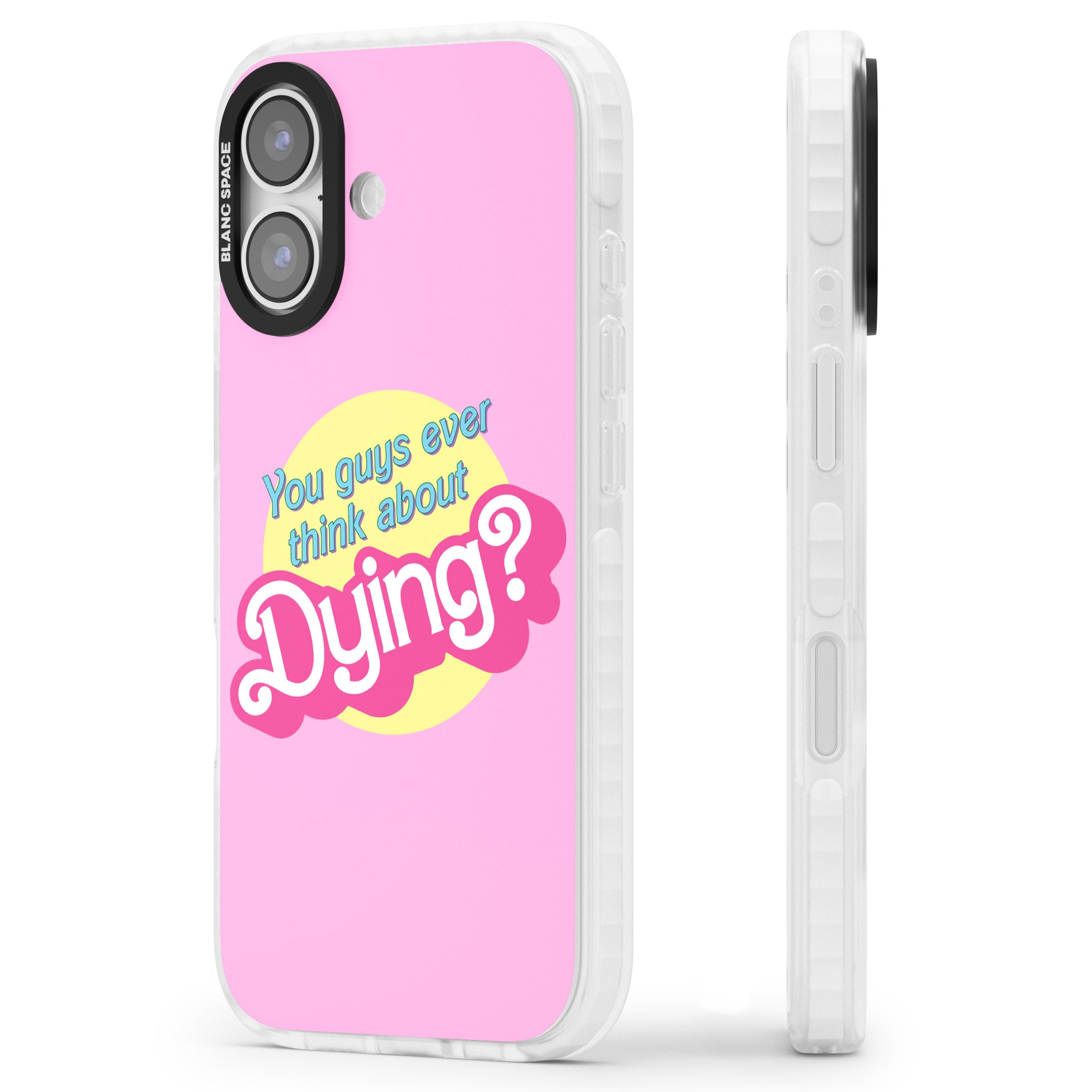 Ever Think About Dying? iPhone 17 Impact Clear Phone Case Side Profile
