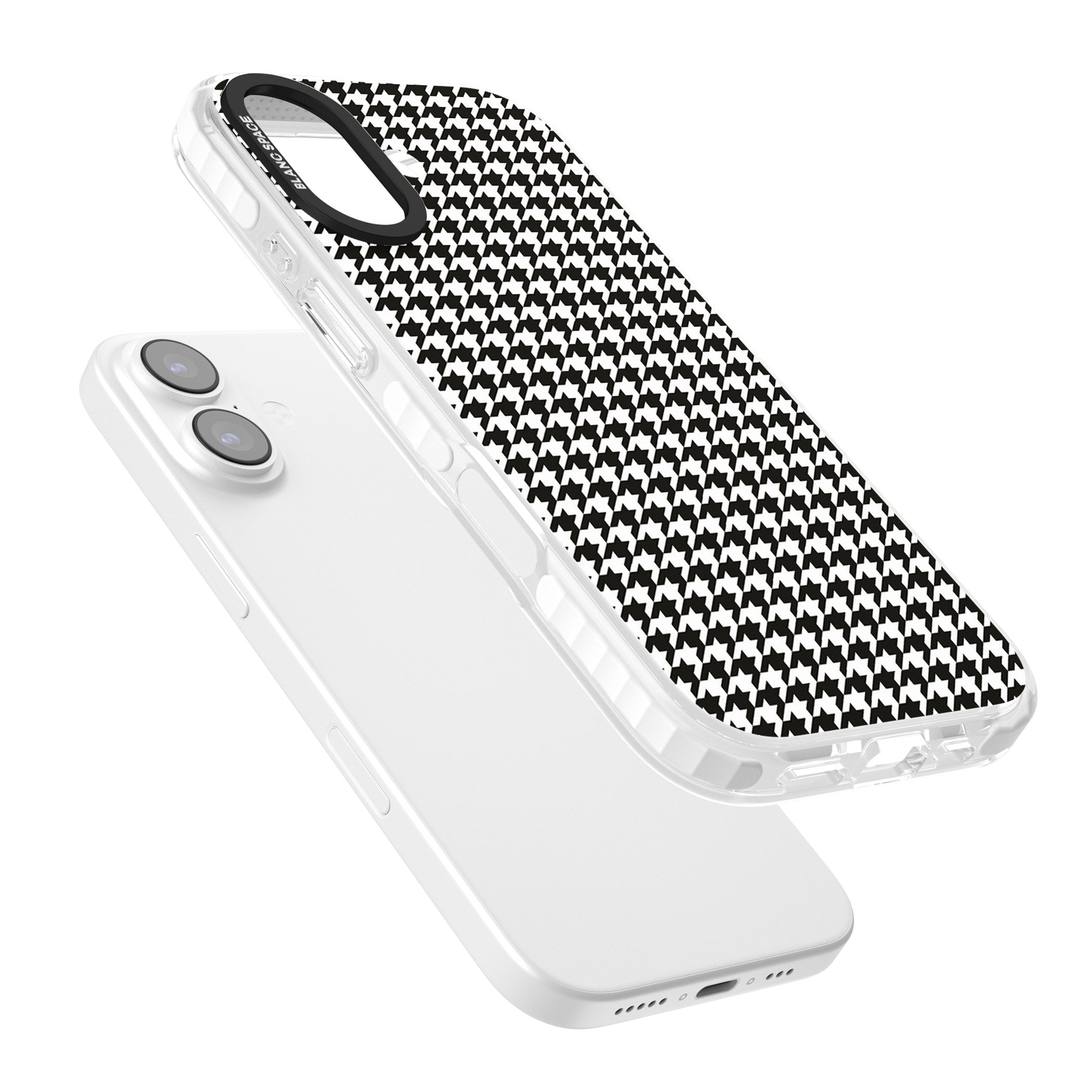 Chic Houndstooth Check iPhone 17 Impact Clear Phone Case Colours